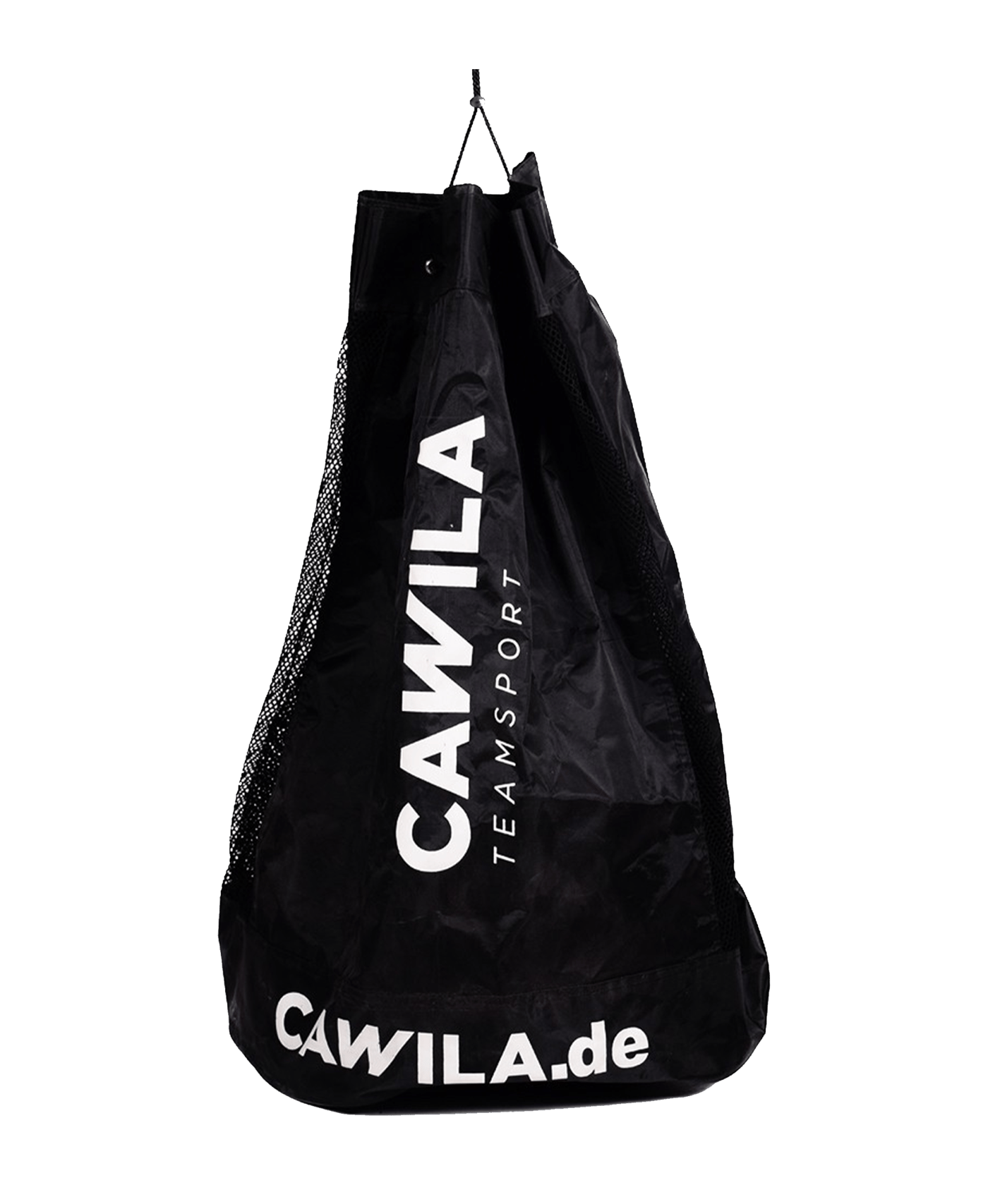 Cawila Ballsack 12 Fussbälle Schwarz - schwarz