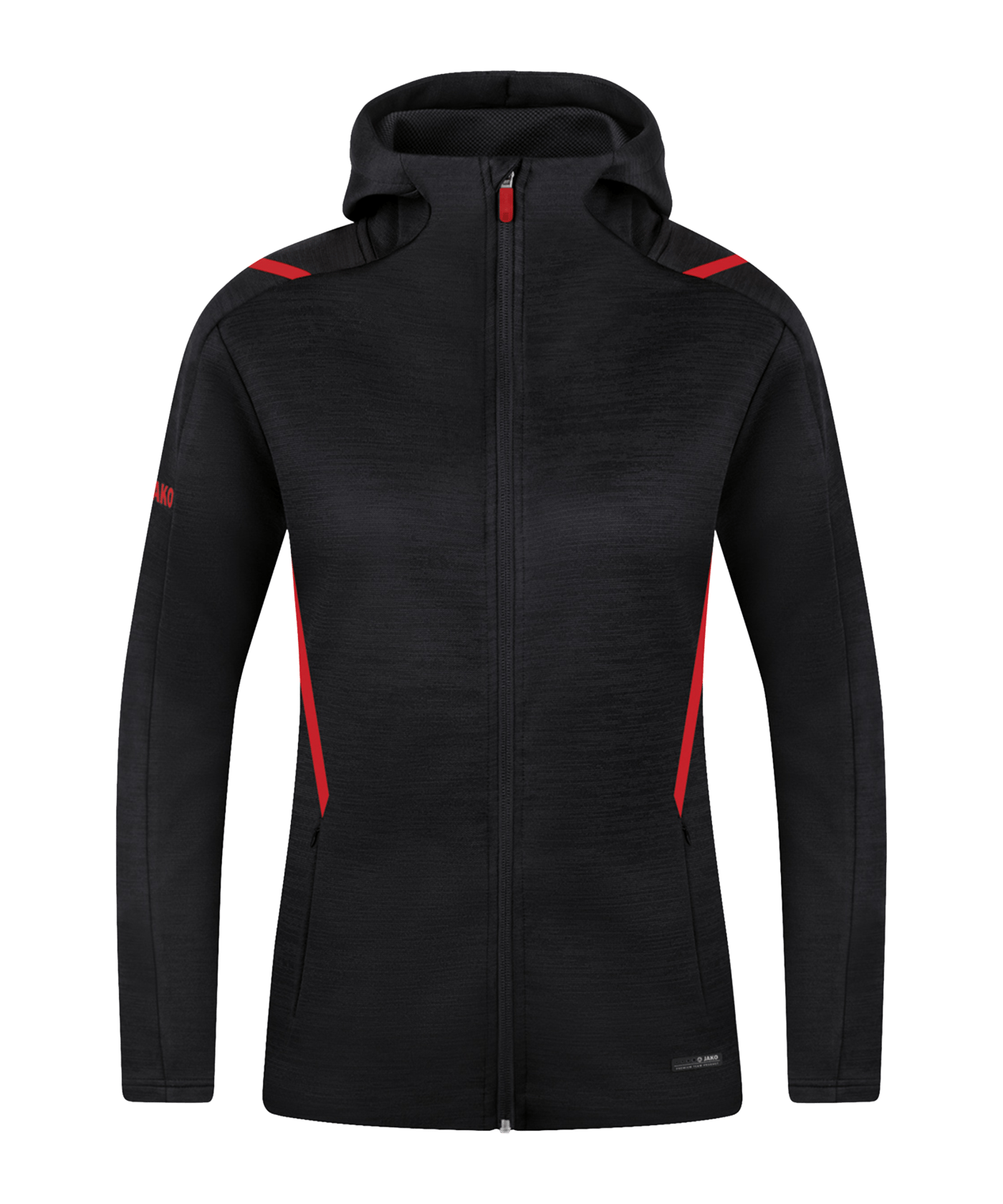 JAKO Challenge Freizeit Kapuzenjacke Damen F502 - schwarz