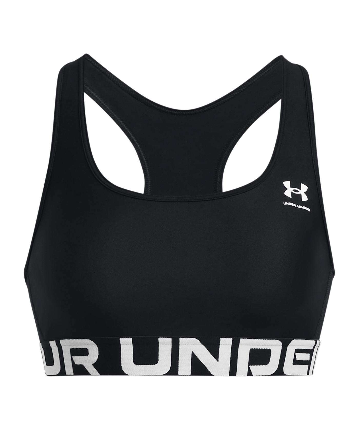Under Armour Mid Sport-BH Damen Schwarz F001 - schwarz