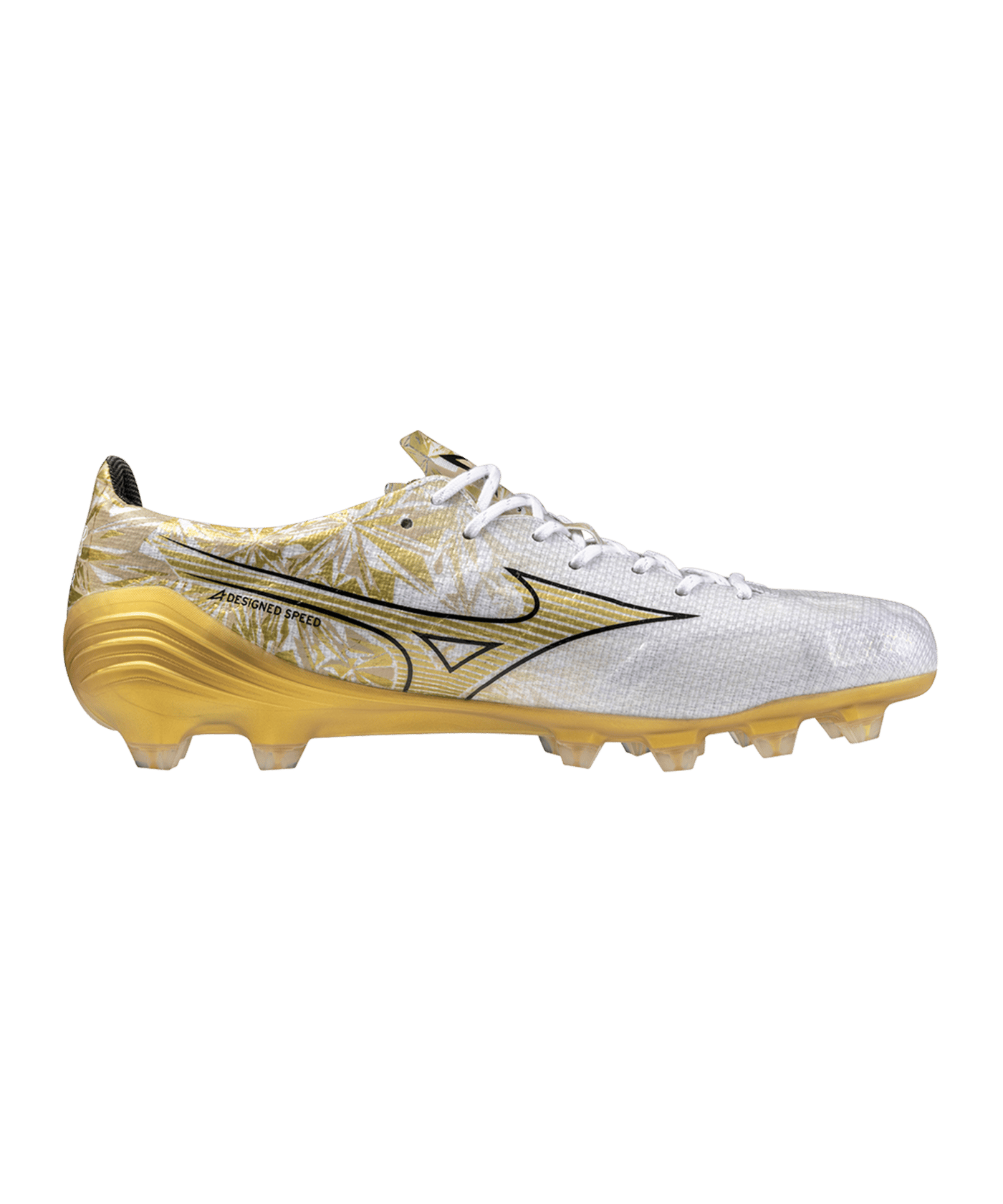 Mizuno Alpha Made in Japan FG Prism Gold Weiss Gold Schwarz F50 - weiss