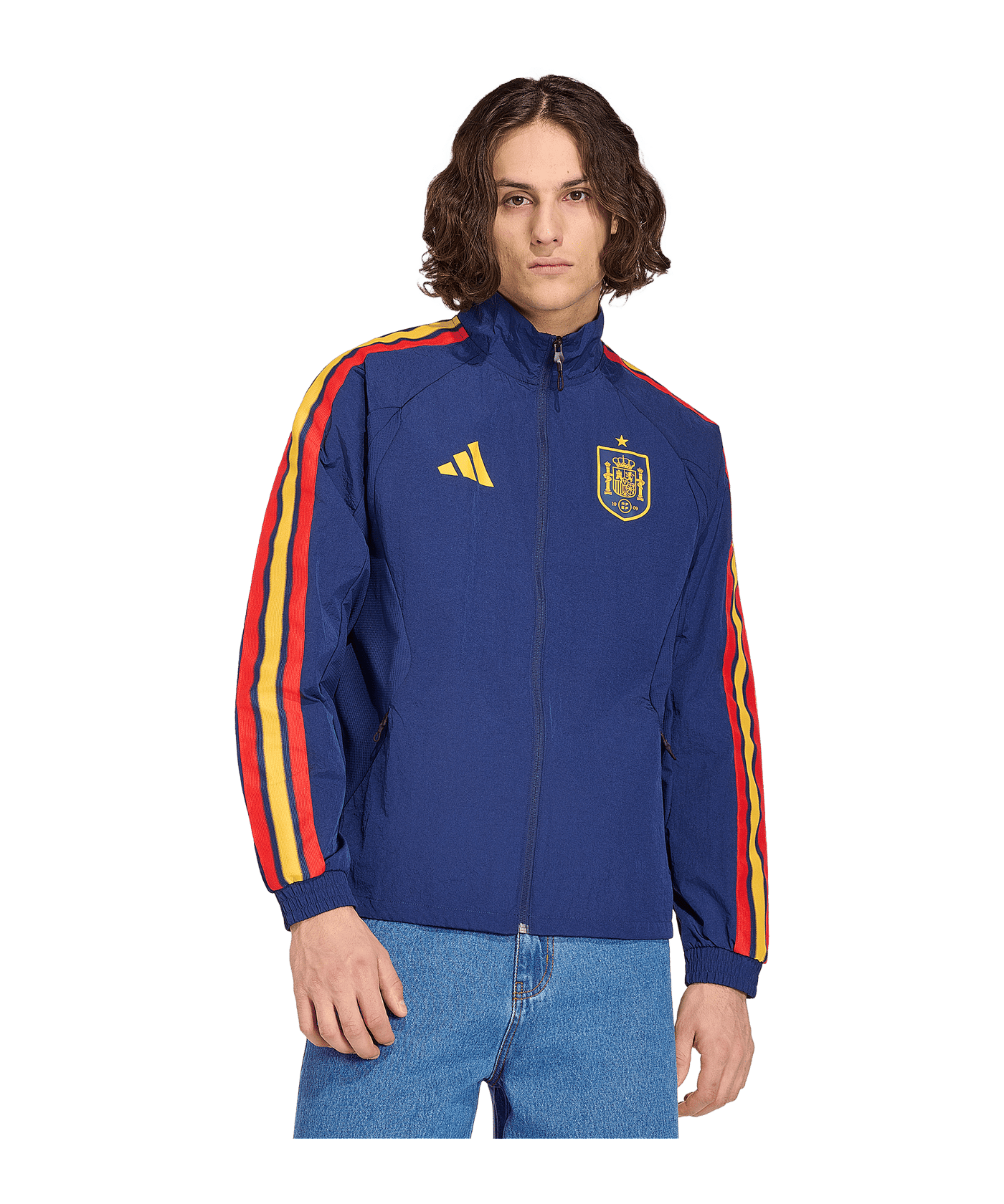 adidas RFEF Spanien Anthem Jacke Blau - blau