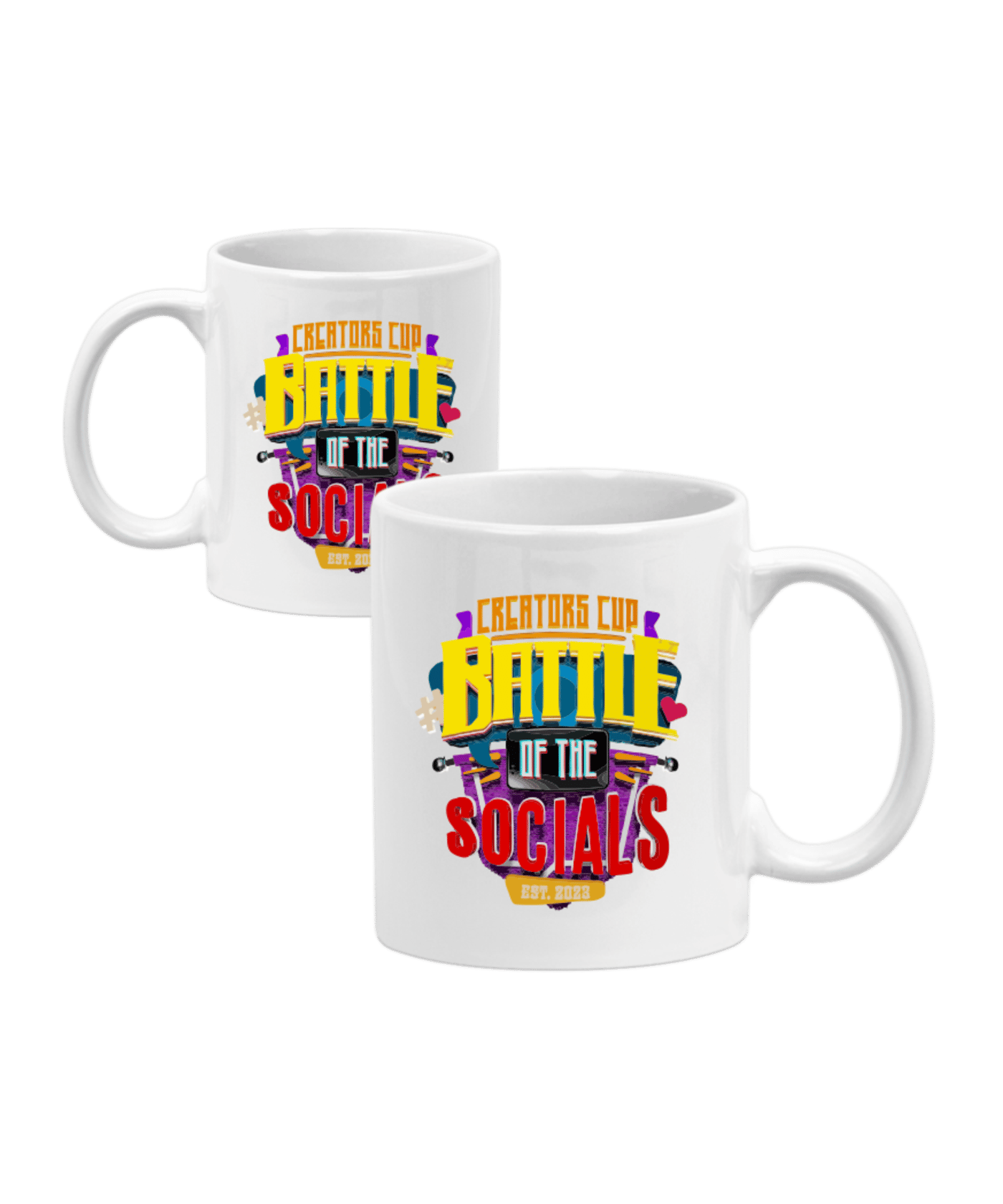 Battle of the Socials Tasse "Logo Mug" Weiss - weiss
