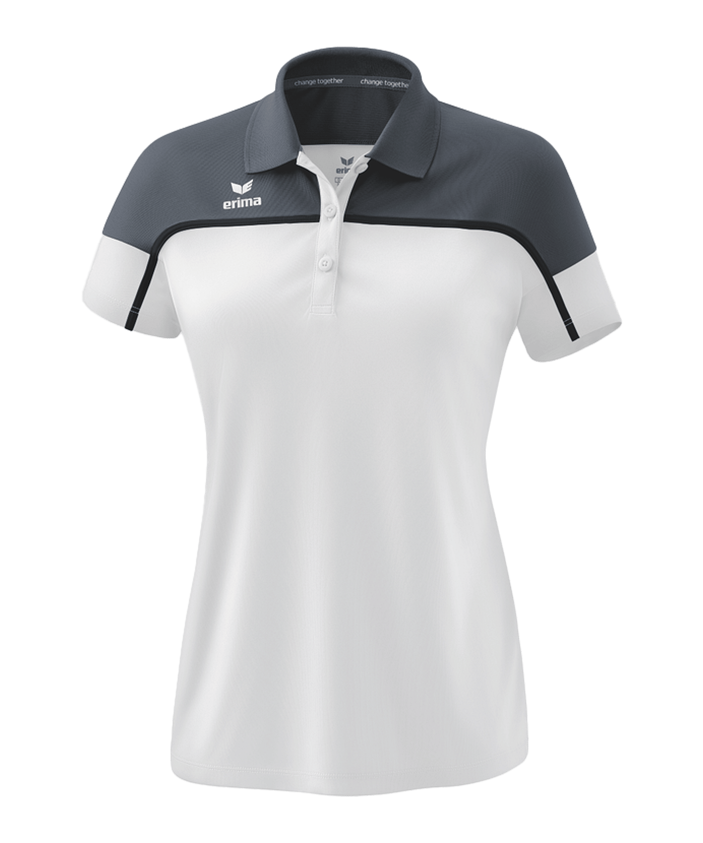 Erima Change by Poloshirt Damen Weiss Grau - weiss
