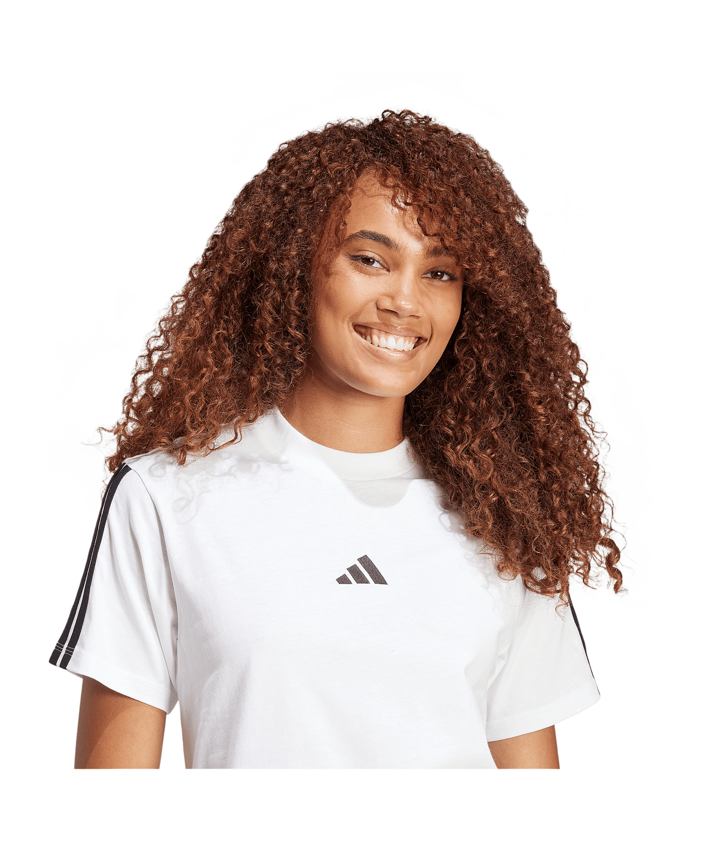 adidas Essentials 3 Stripes T-Shirt Damen Weiß - weiss