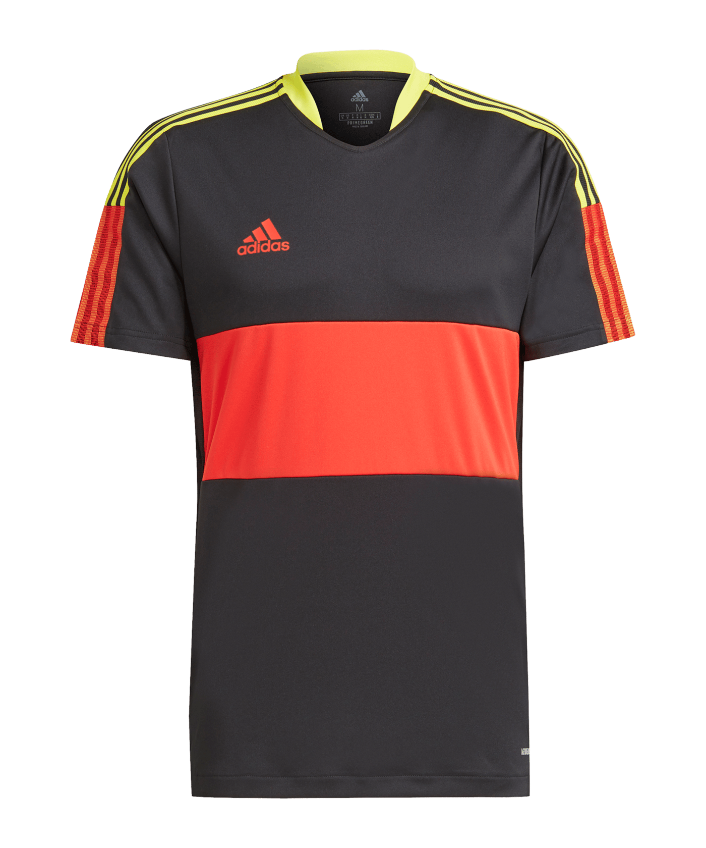adidas Tiro Trikot kurzarm Schwarz Rot Gelb - schwarz