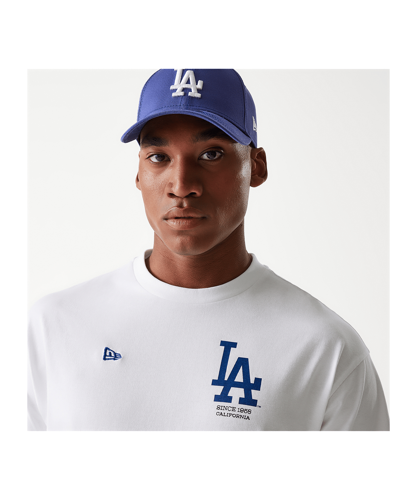 New Era MLB Los Angeles Dodgers Graphic Oversized T-Shirt Weiss - weiss