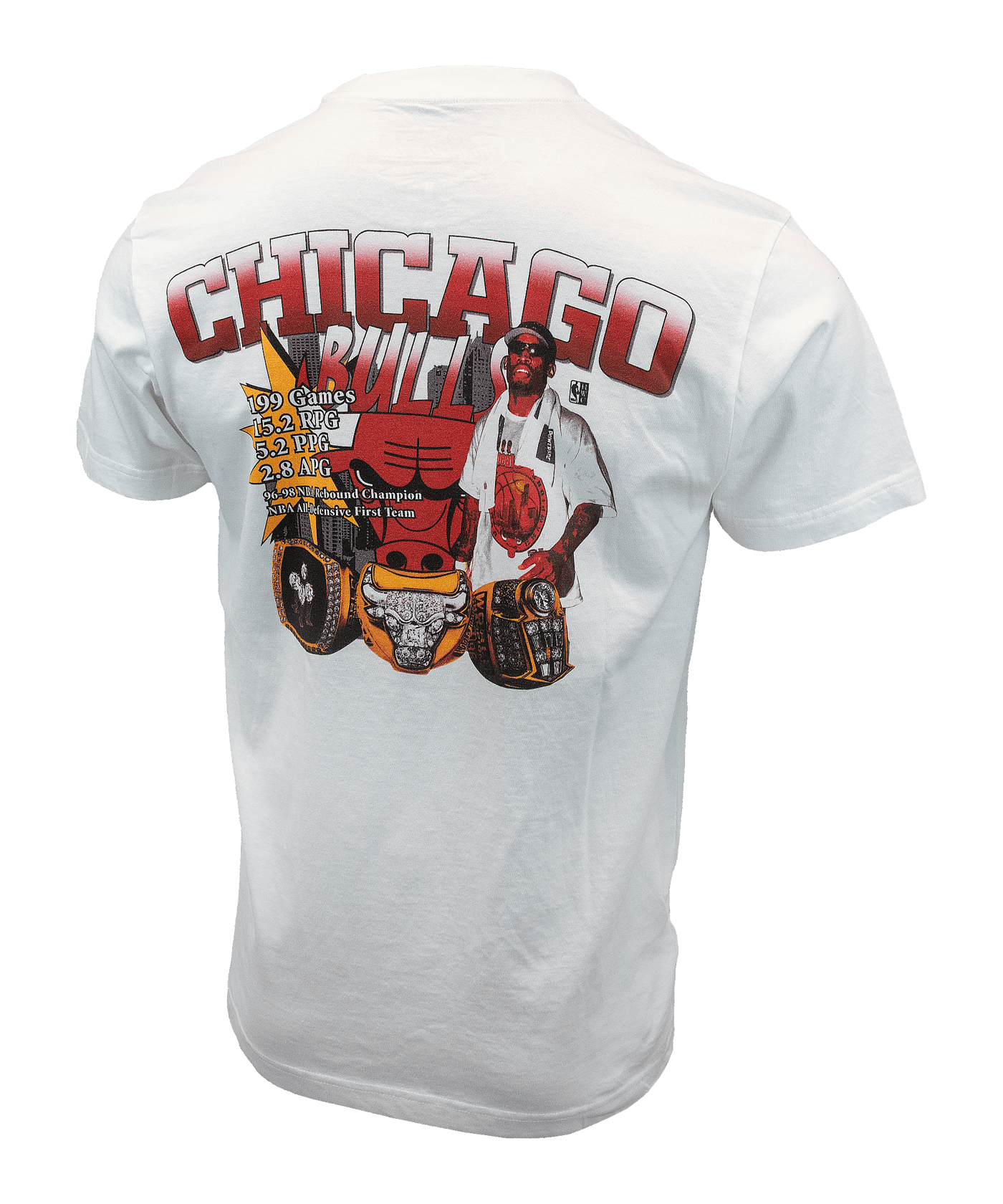 Mitchell and Ness NBA Chicago Bulls Rodmann T-Shirt Weiß - weiss