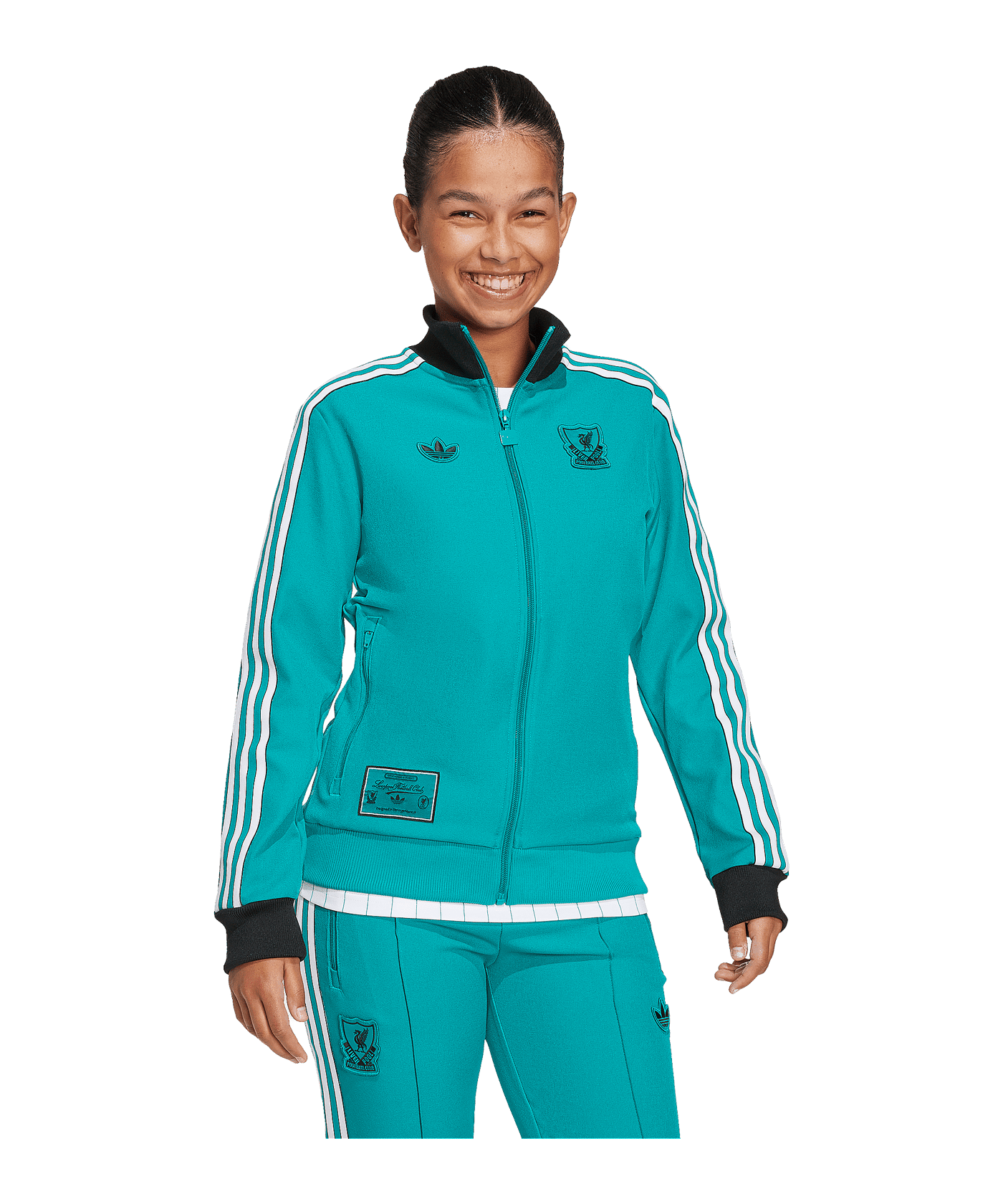 adidas FC Liverpool Icon Track Sweatshirt Kids Grün - gruen