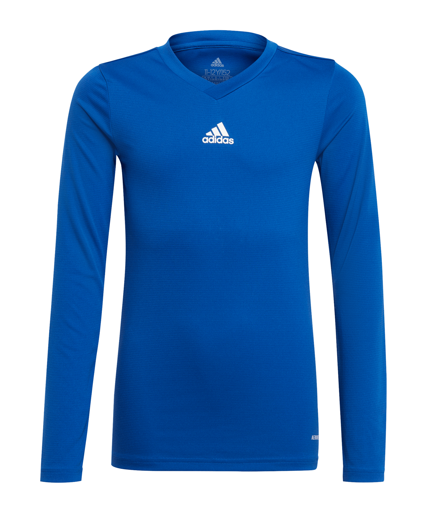 adidas Team Base Top langarm Kids Blau Weiss - blau