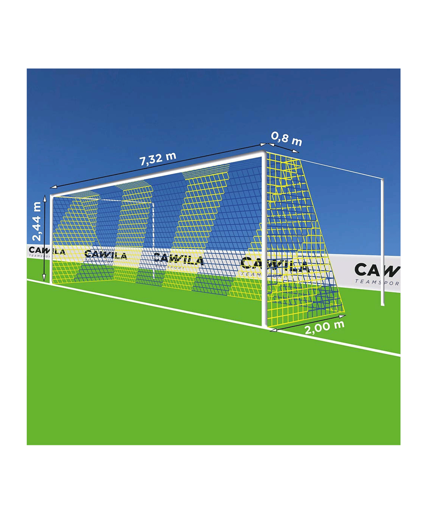 Cawila Tornetz 7,50x2,50m | Tiefe 0,8x2,0m - blau