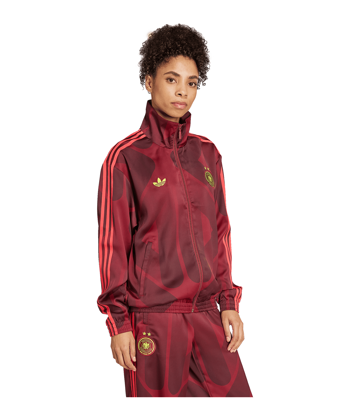adidas Deutschland Track Sweatshirt Damen Rot - rot