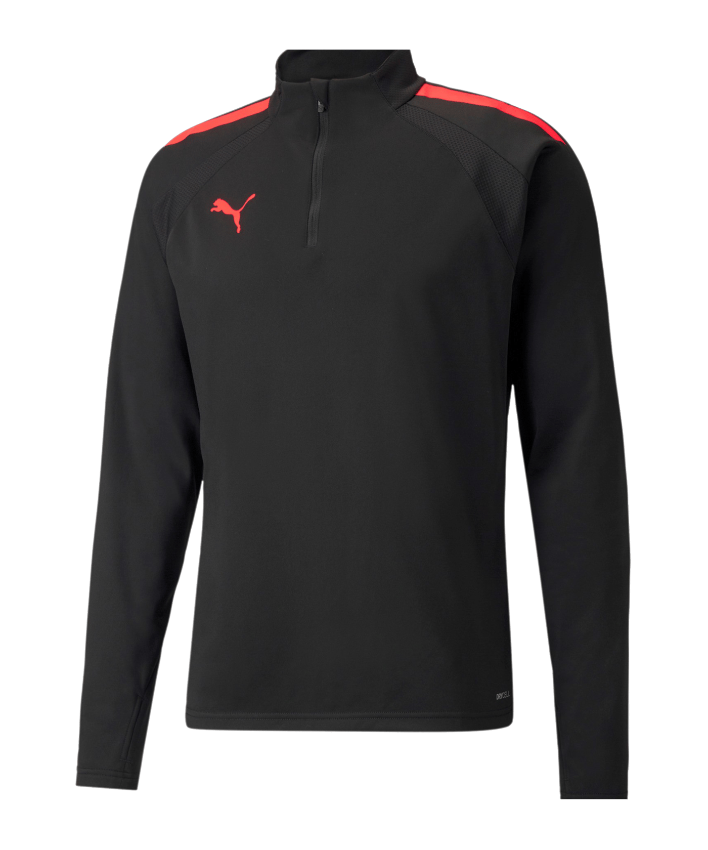 PUMA teamLIGA HalfZip Sweatshirt Schwarz Rot F43 - schwarz