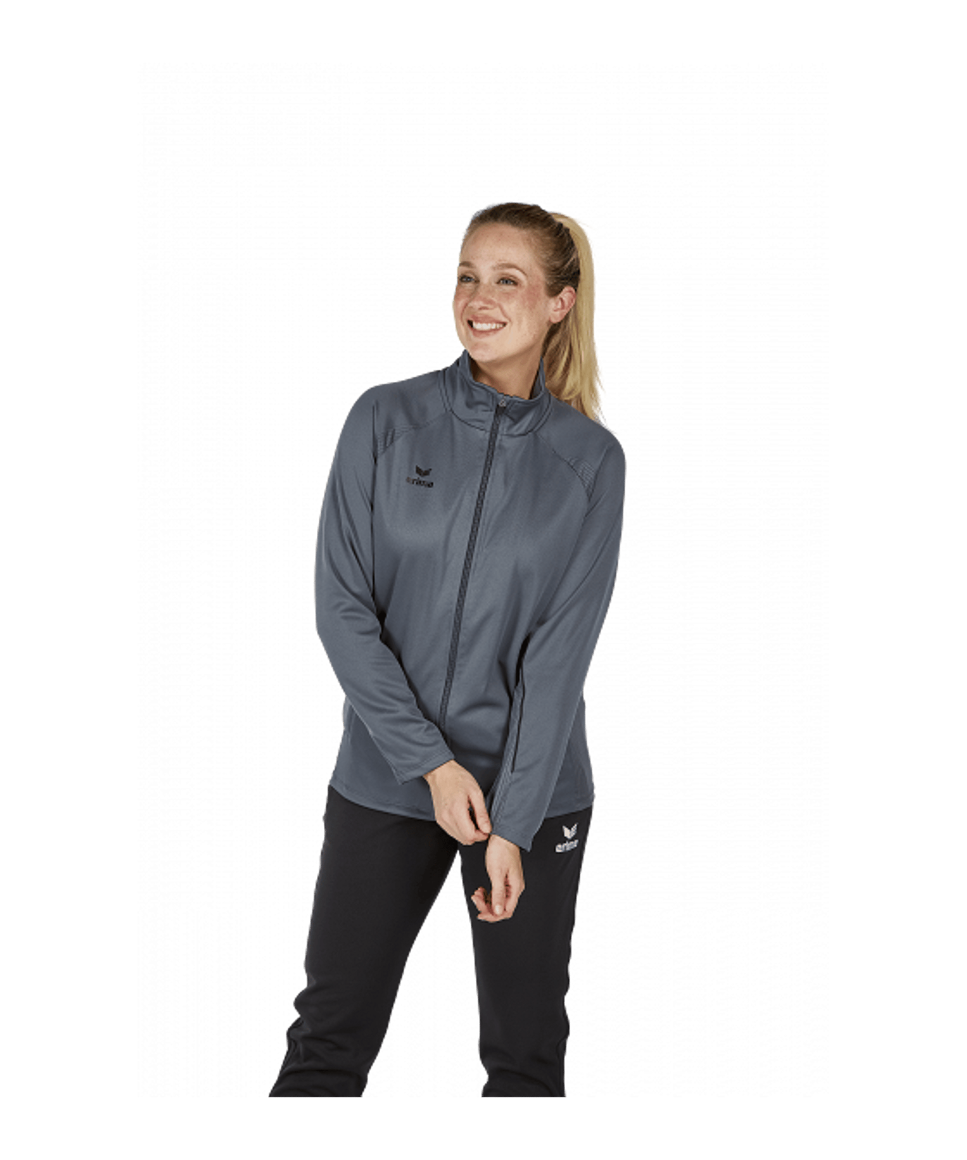Erima Liga Star Trainingsjacke Grau Schwarz - grau
