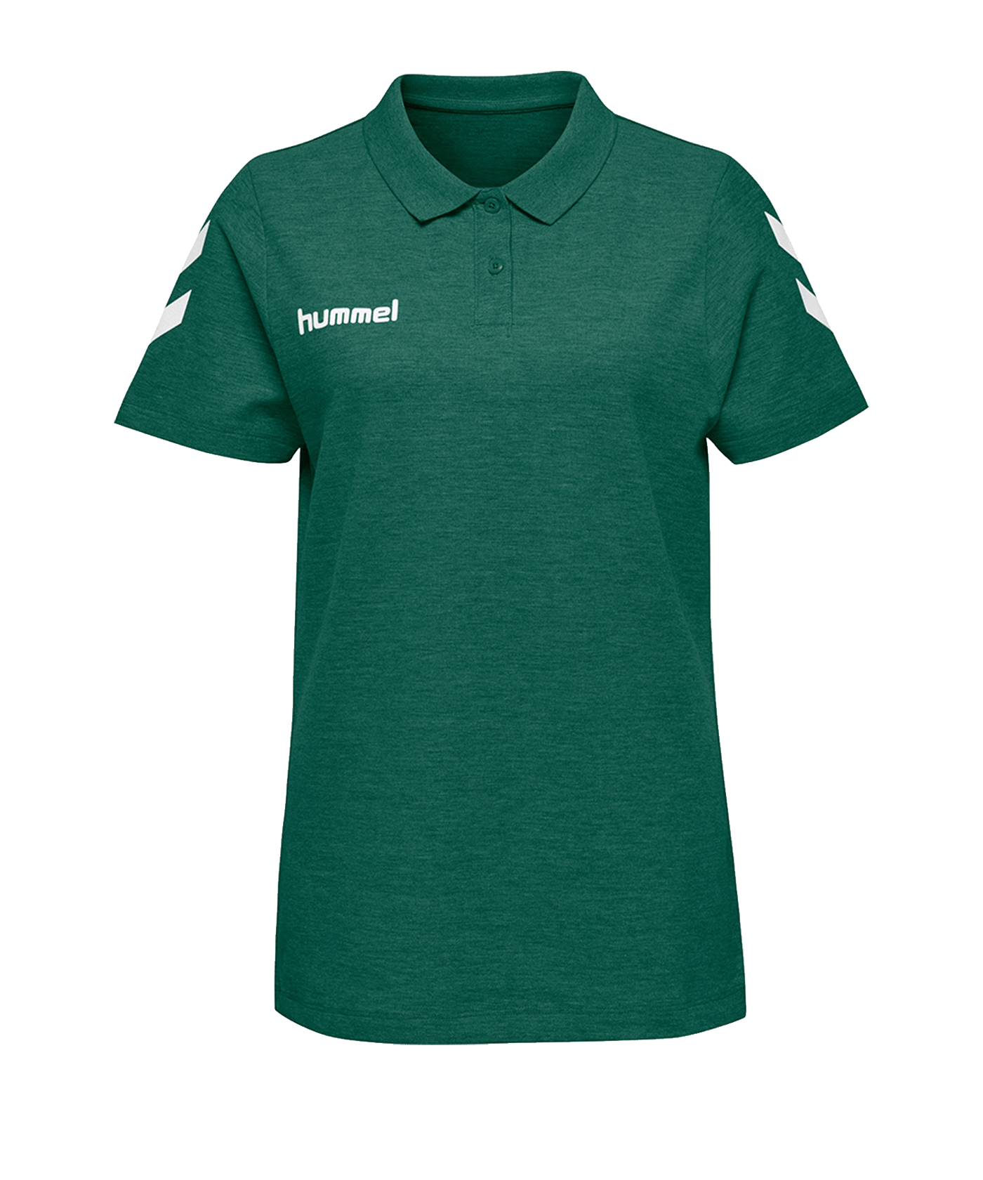 Hummel Cotton Poloshirt Damen Grün F6140 - gruen