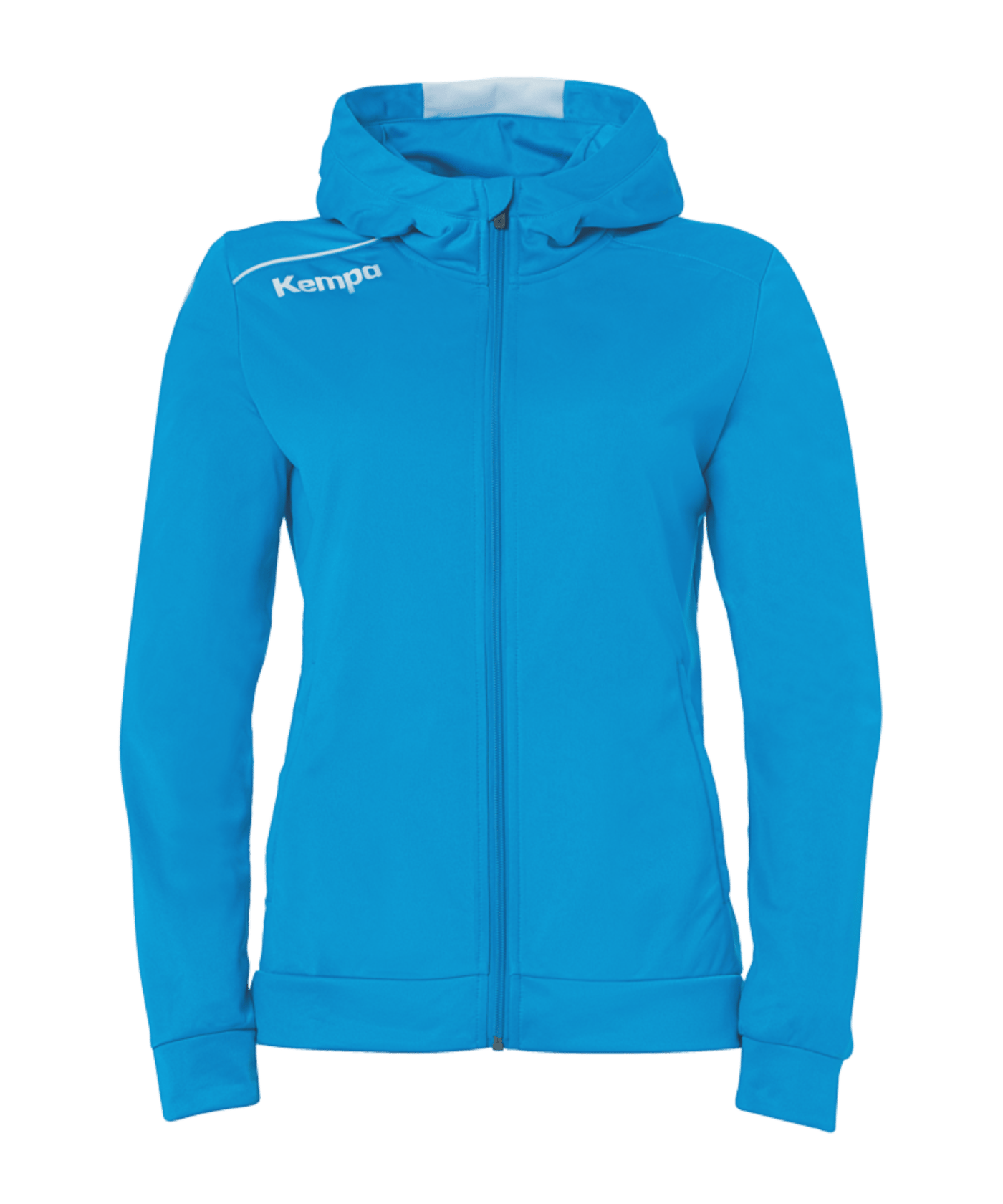Kempa Player Kapuzenjacke Damen Hellblau Weiss F02 - blau