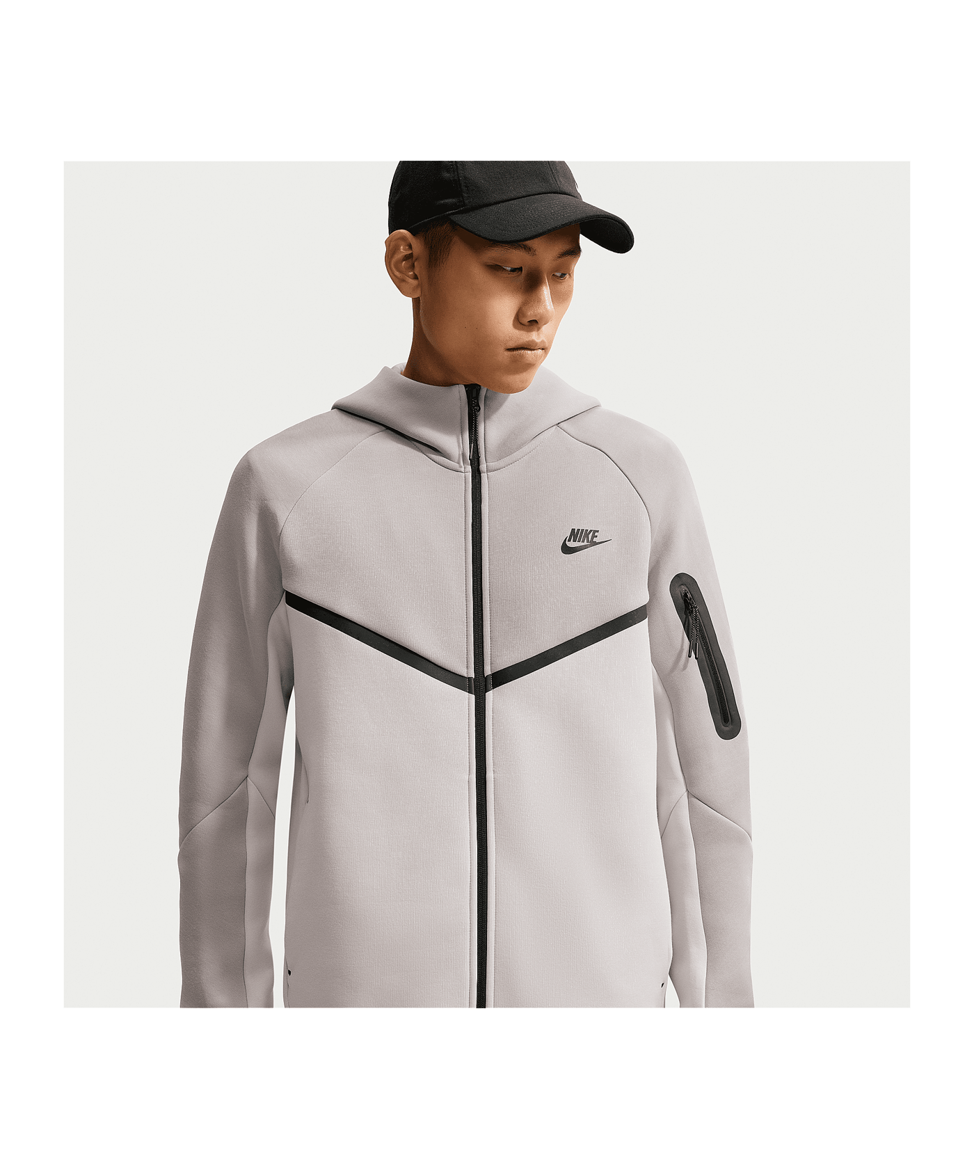 Nike Tech Windrunner Kapuzenjacke Grau - grau