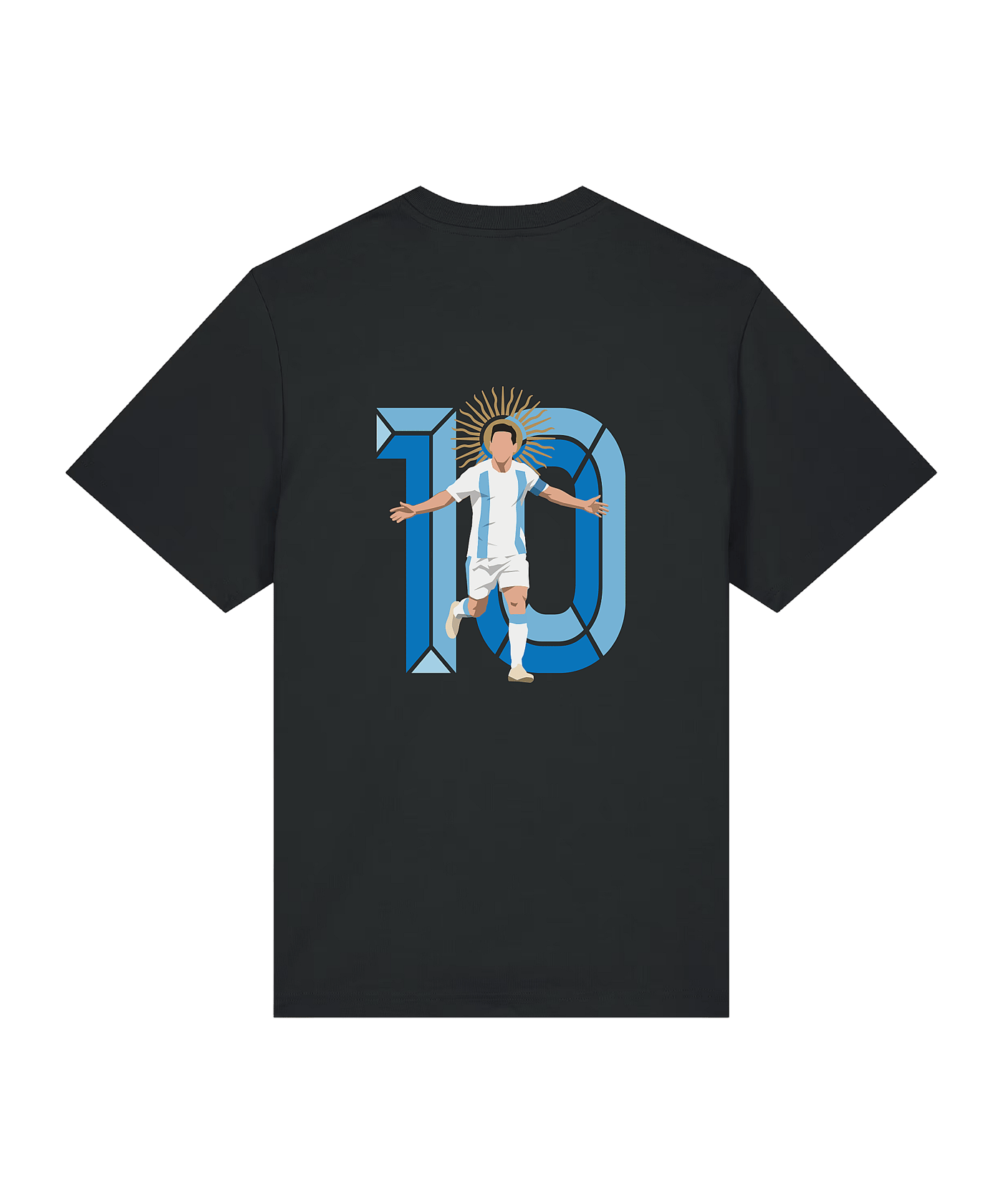 11teamsports Argentinien "GOAT" T-Shirt WM 2026 Schwarz - schwarz