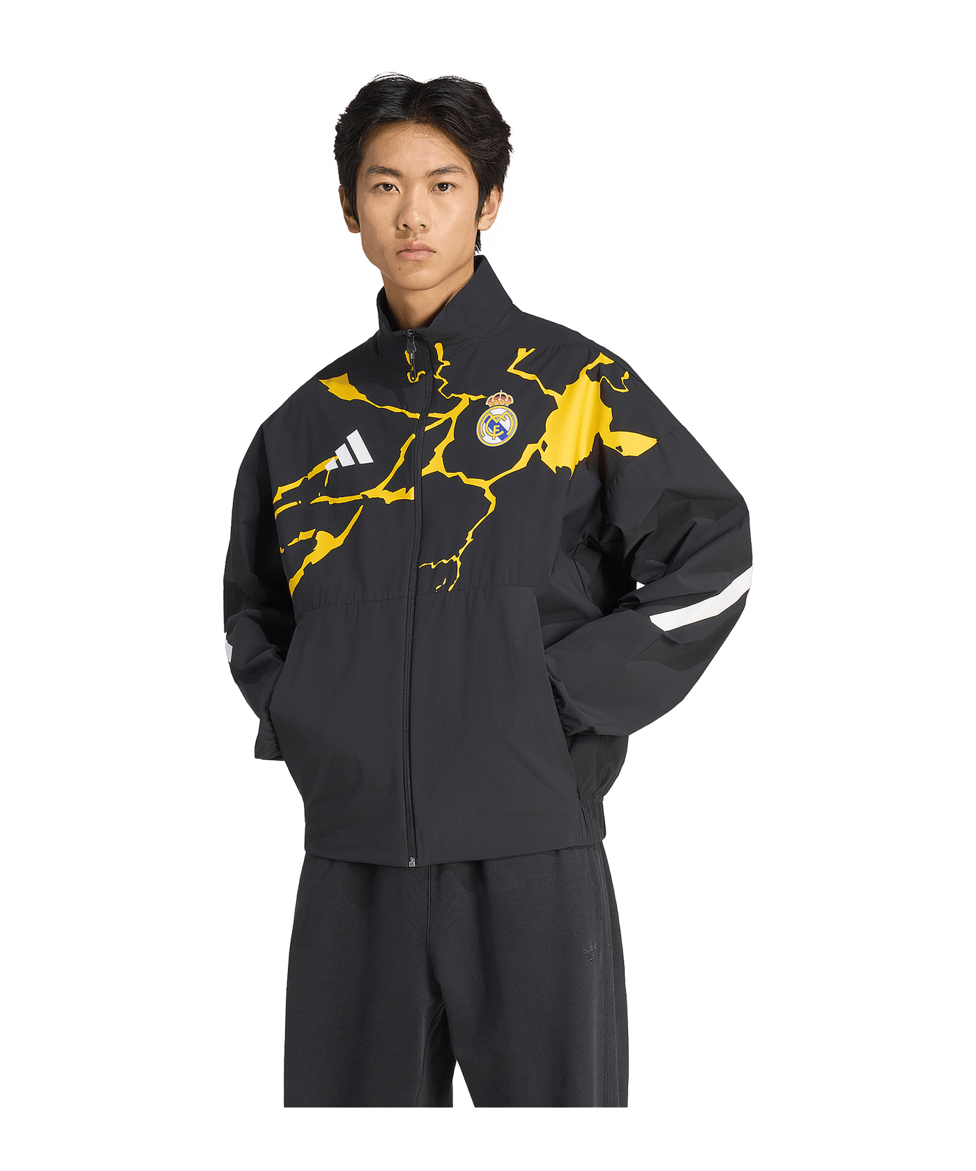 adidas Real Madrid Avengers Anthem Jacke Schwarz - schwarz