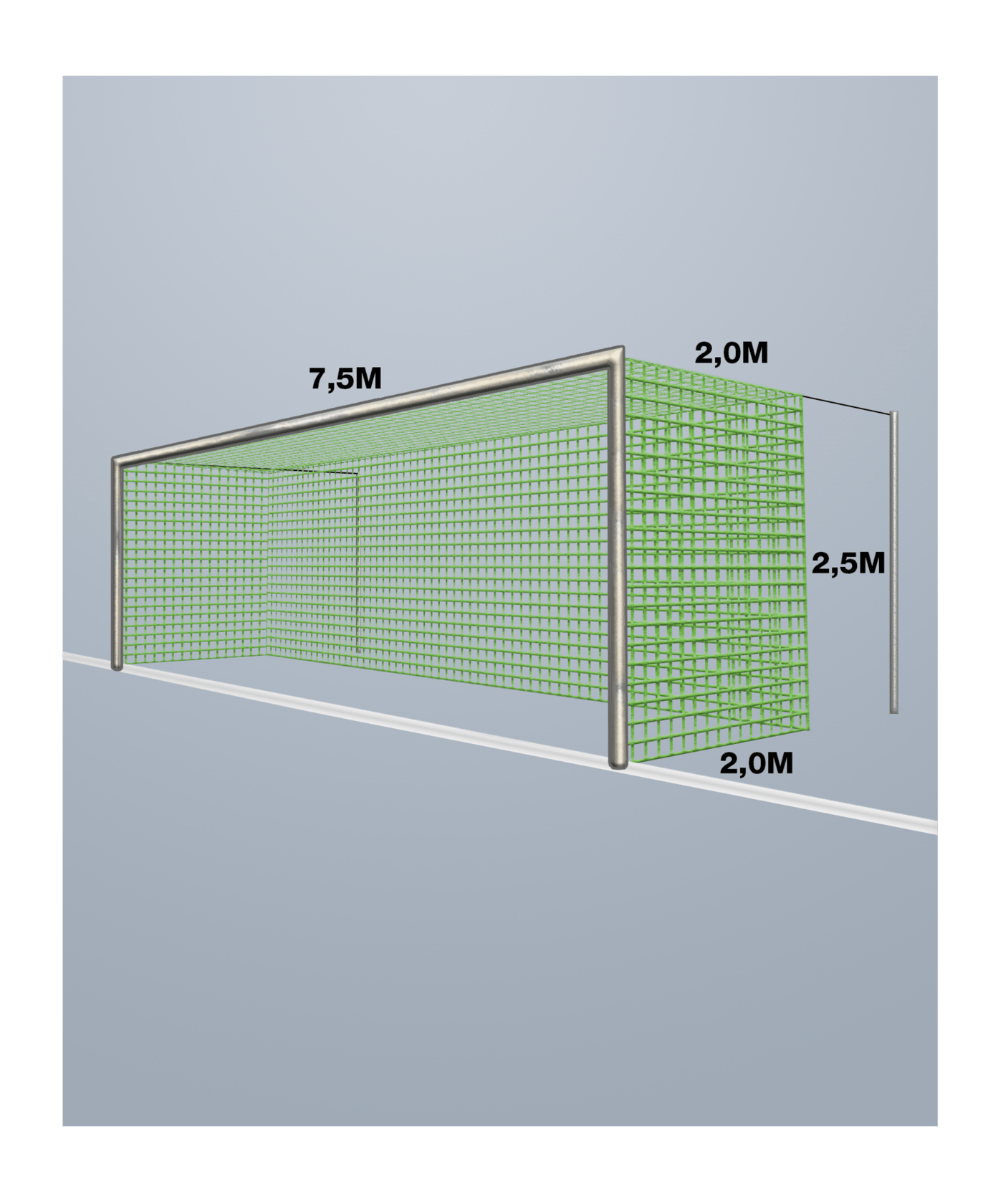 Cawila Tornetz 7,50x2,50m | Tiefe 2,0x2,0m - gruen