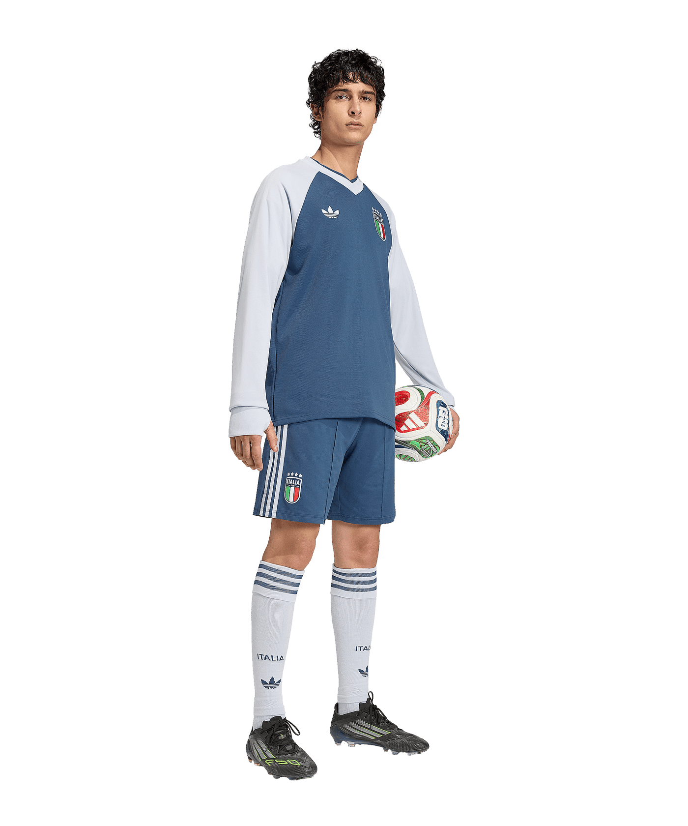 adidas FIGC Italien Prematch Sweatshirt WM 2026 Blau - blau