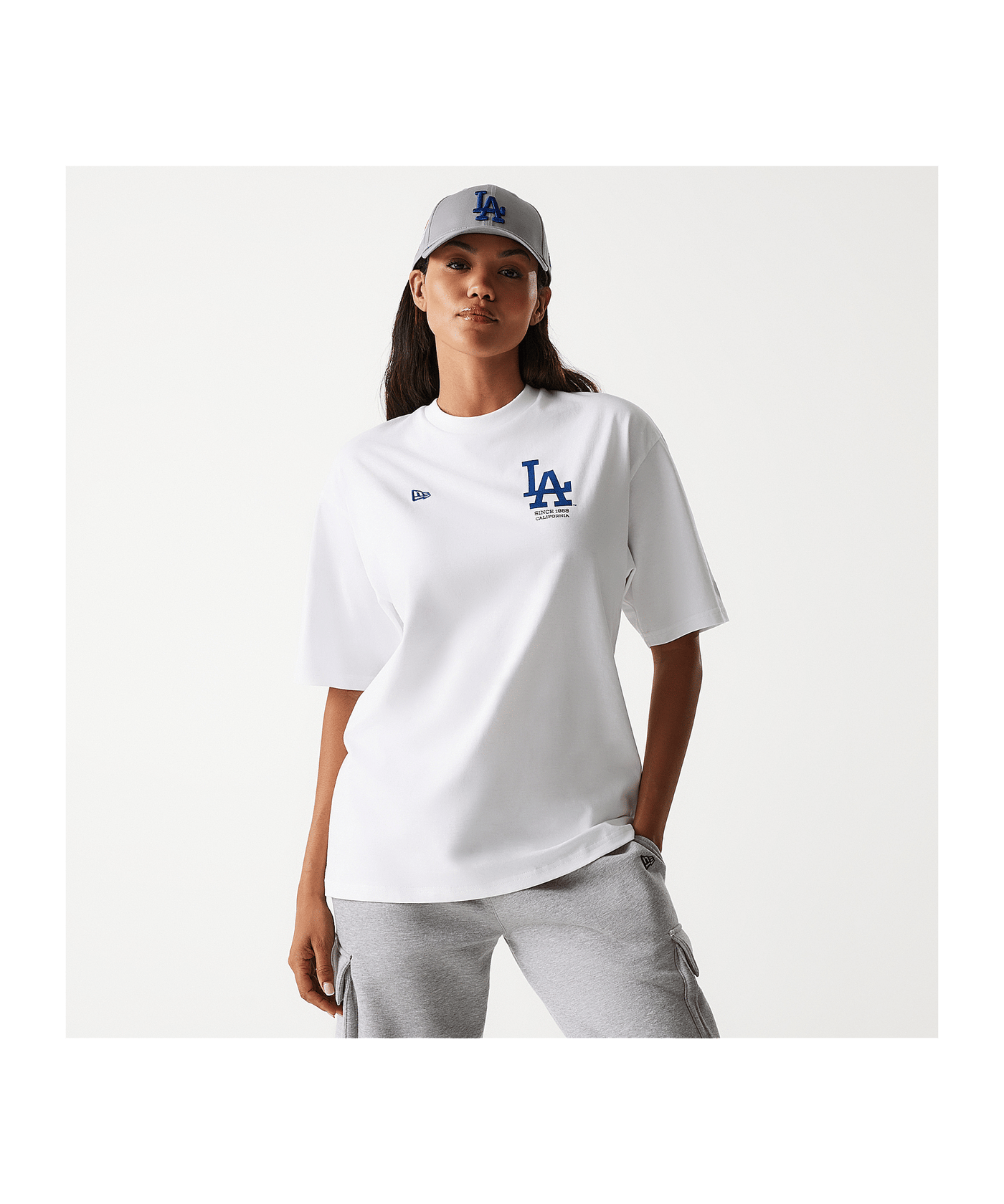 New Era MLB Los Angeles Dodgers Graphic Oversized T-Shirt Weiss - weiss