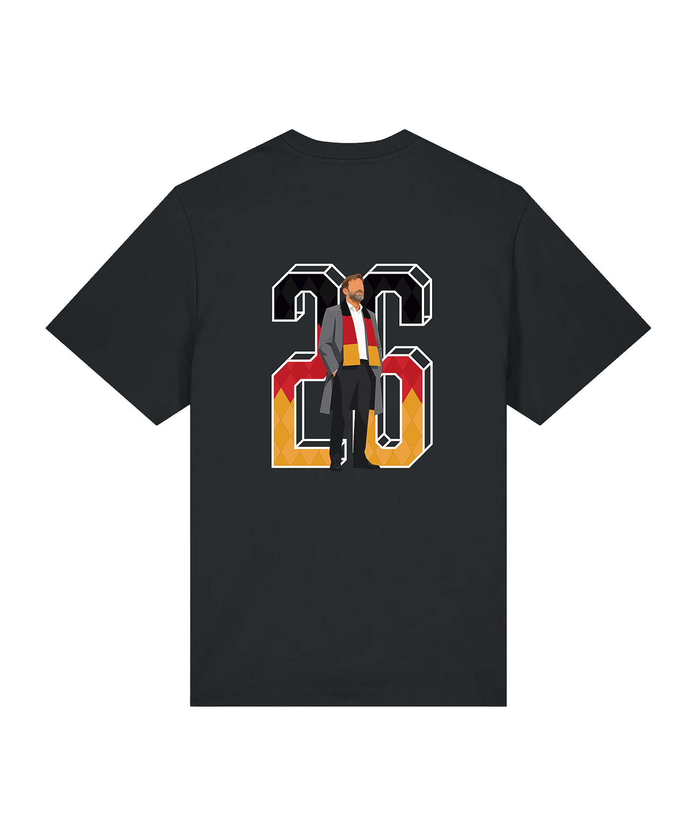 11teamsports Deutschland ”Heavy Metal Football” T-Shirt Schwarz - schwarz