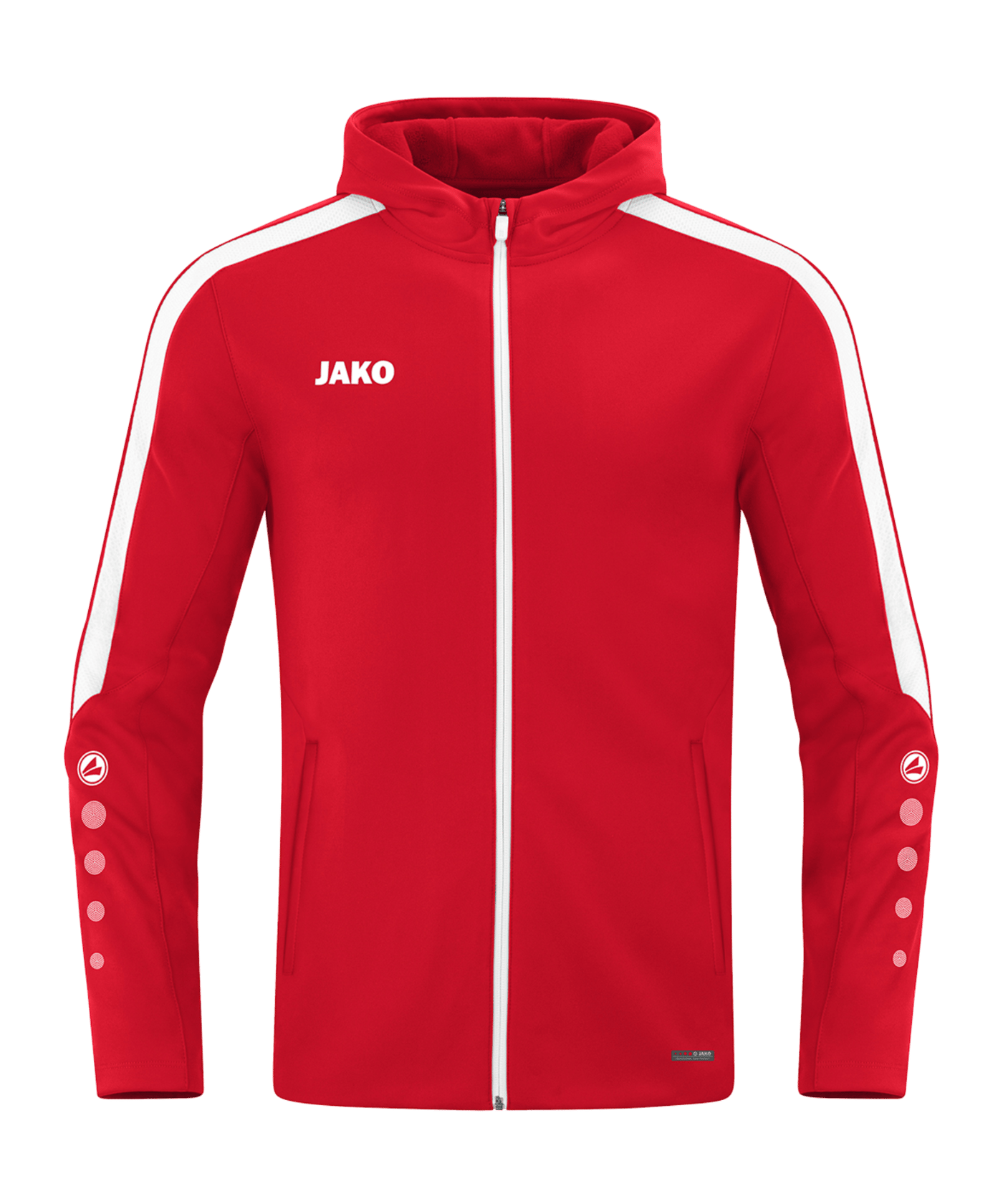 JAKO Power Kapuzenjacke Kids Rot Weiss F100 - rot