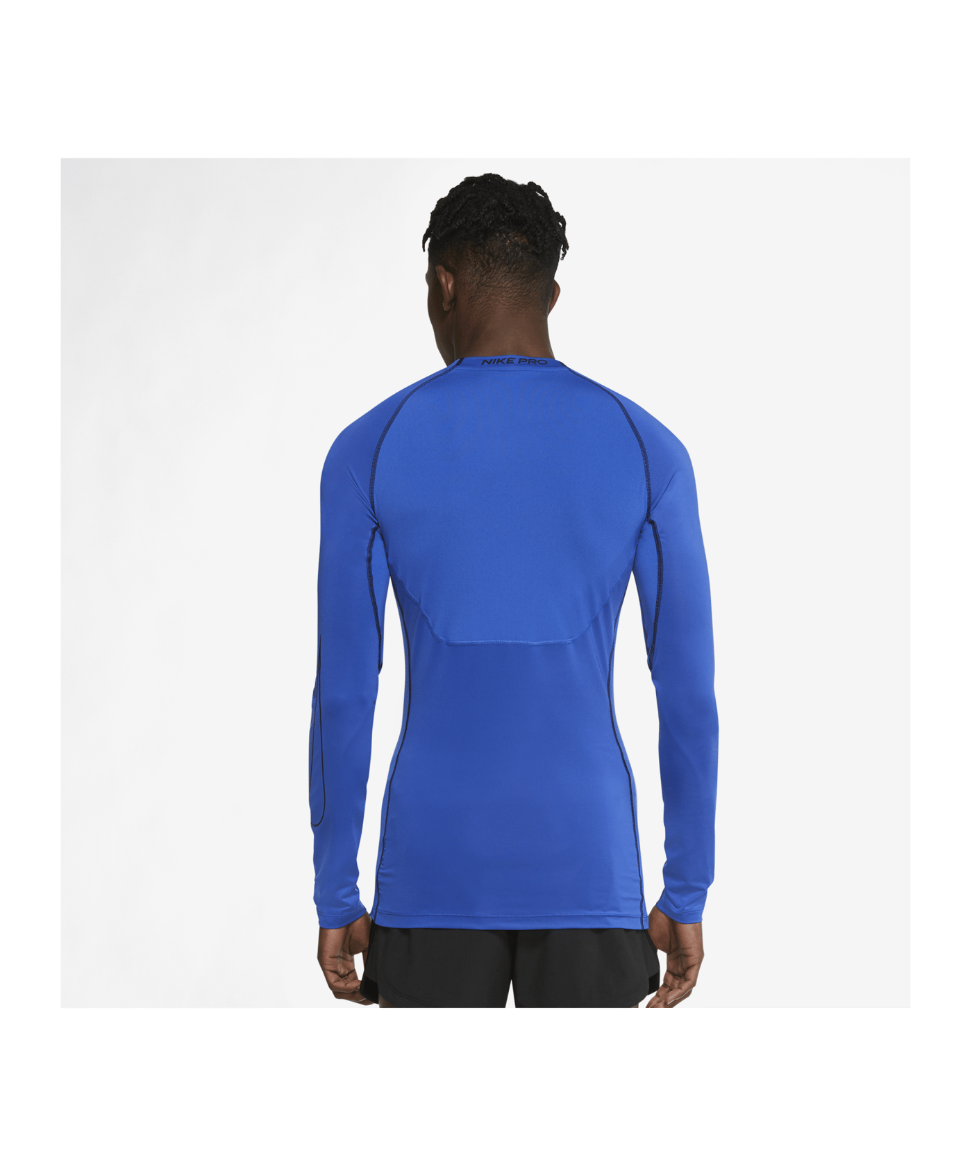 Nike Pro Tight-Fit Sweatshirt Blau Schwarz F480 - blau