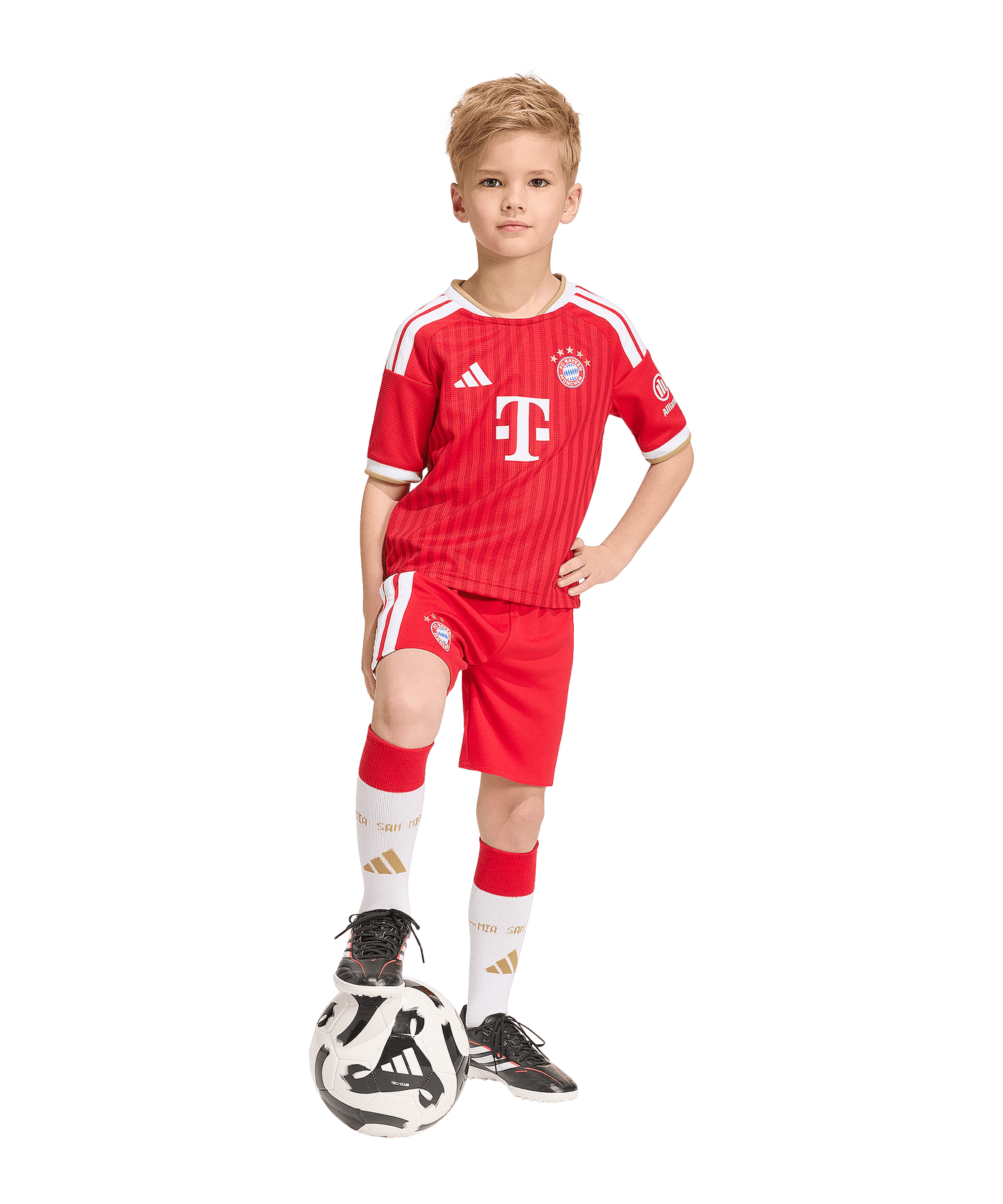 adidas FC Bayern München Trikot Set Home 2026/2027 Kids Rot - rot
