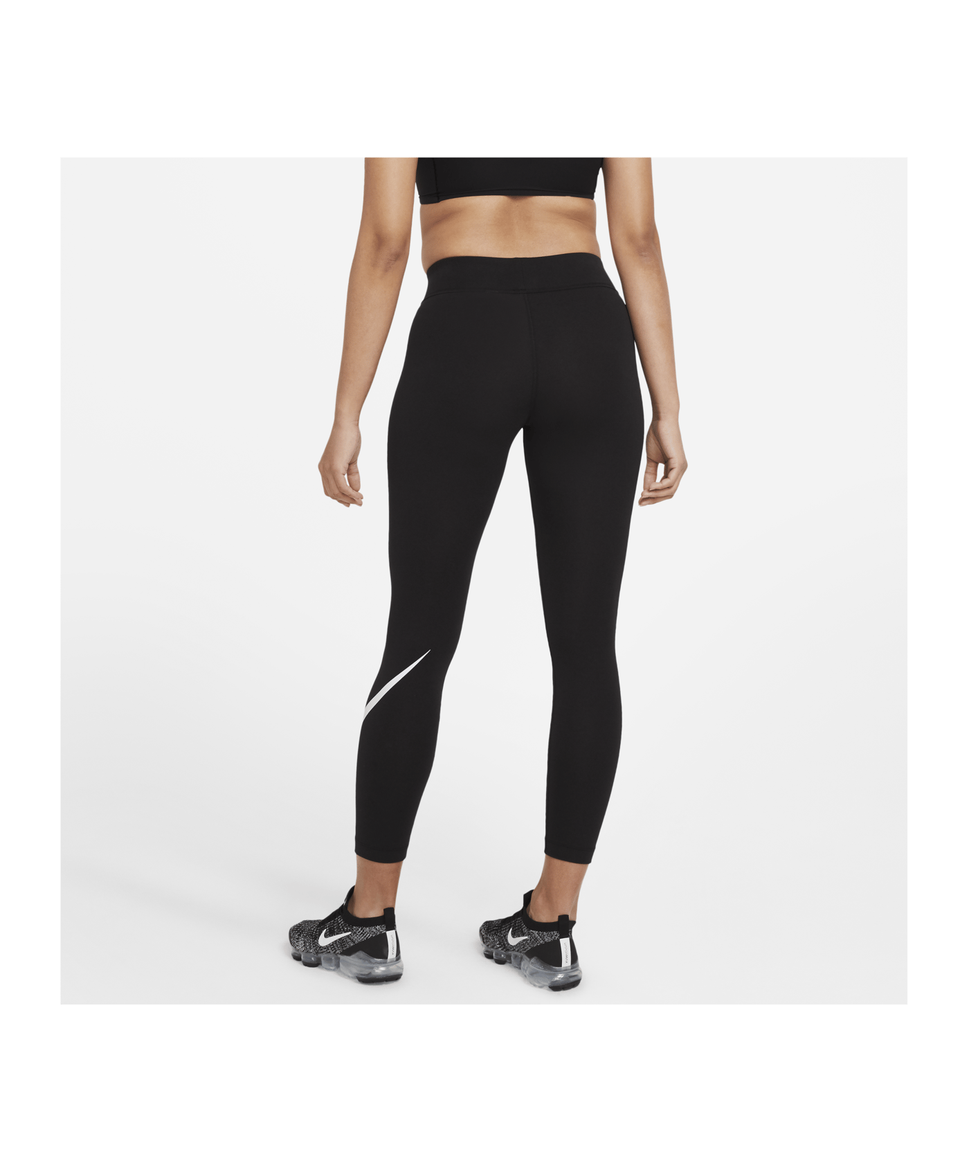 Nike Essentials Swoosh Leggings Damen Schwarz F010 - schwarz