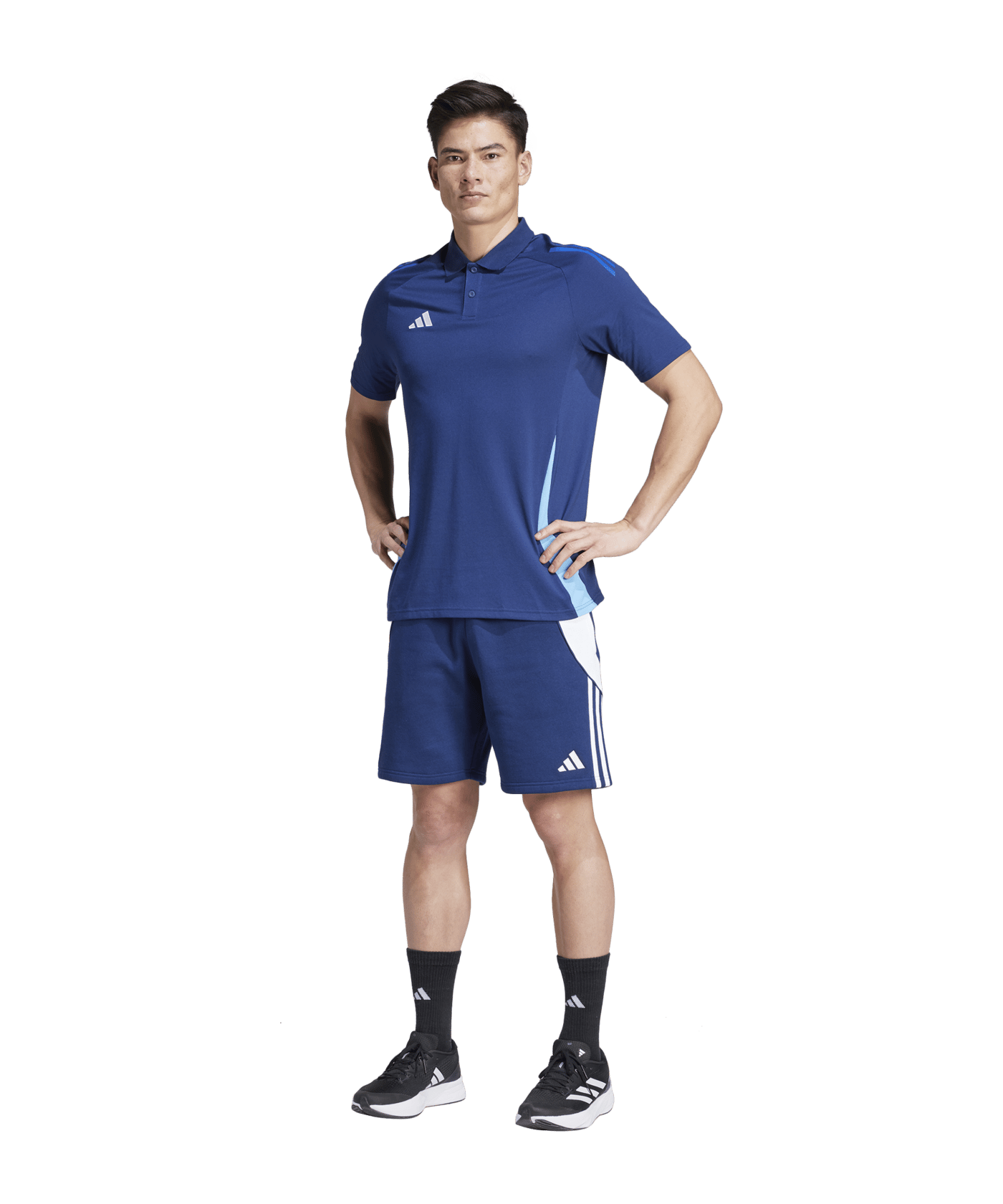 adidas Tiro 24 Short Dunkelblau Weiss - blau