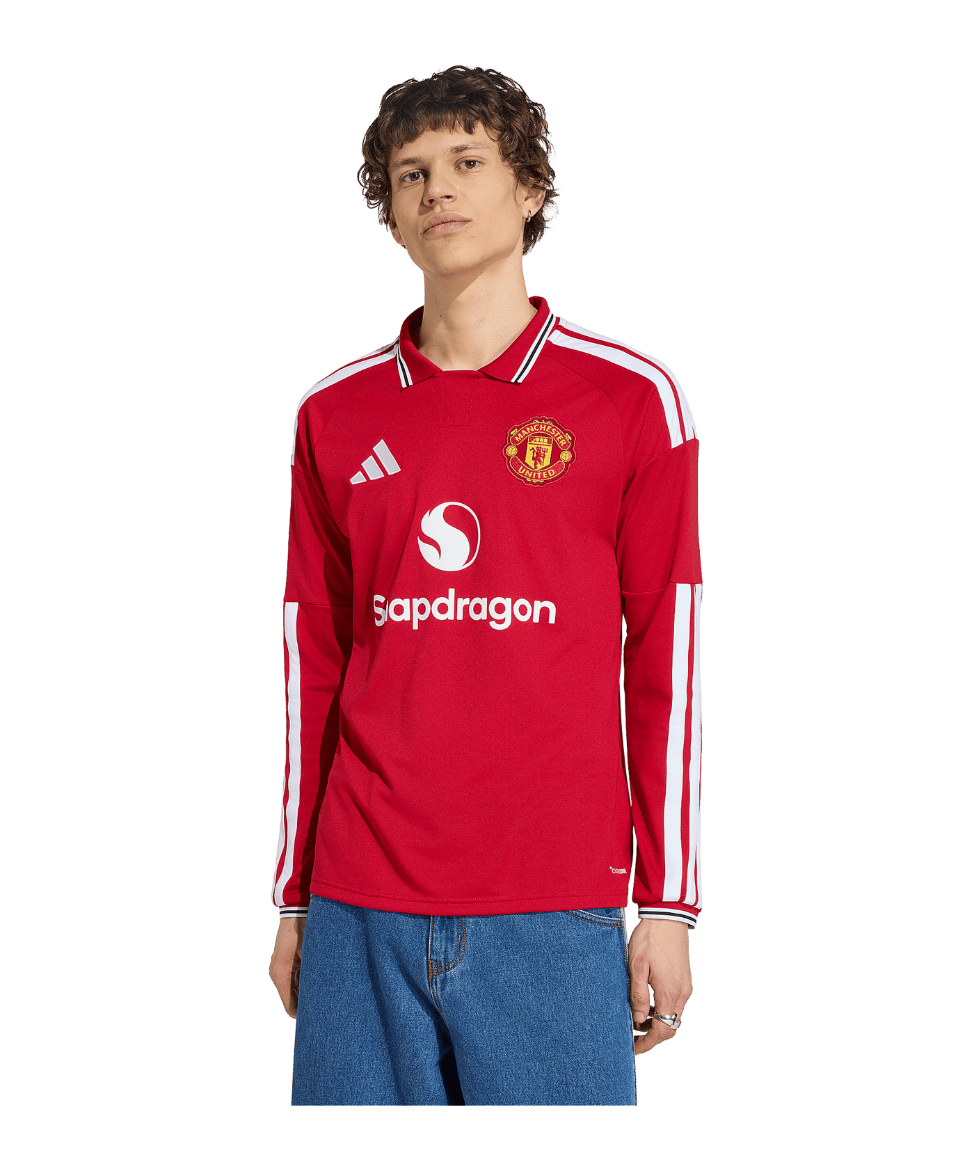 adidas Manchester United Trikot Langarm Home 2026/2027 Rot - rot