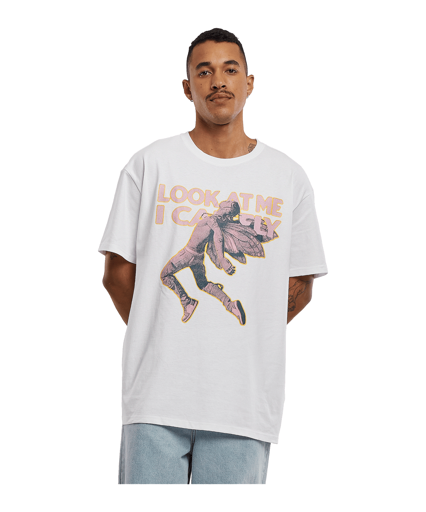 Mister Tee Look Oversized T-Shirt Grün - gruen