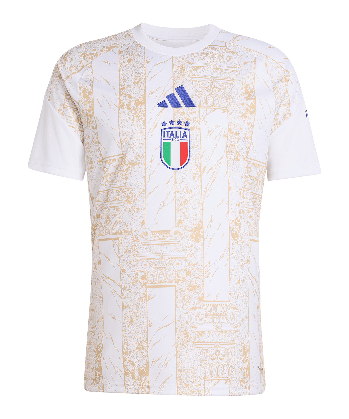 adidas FIGC Italien PRE T-Shirt Weiß - weiss