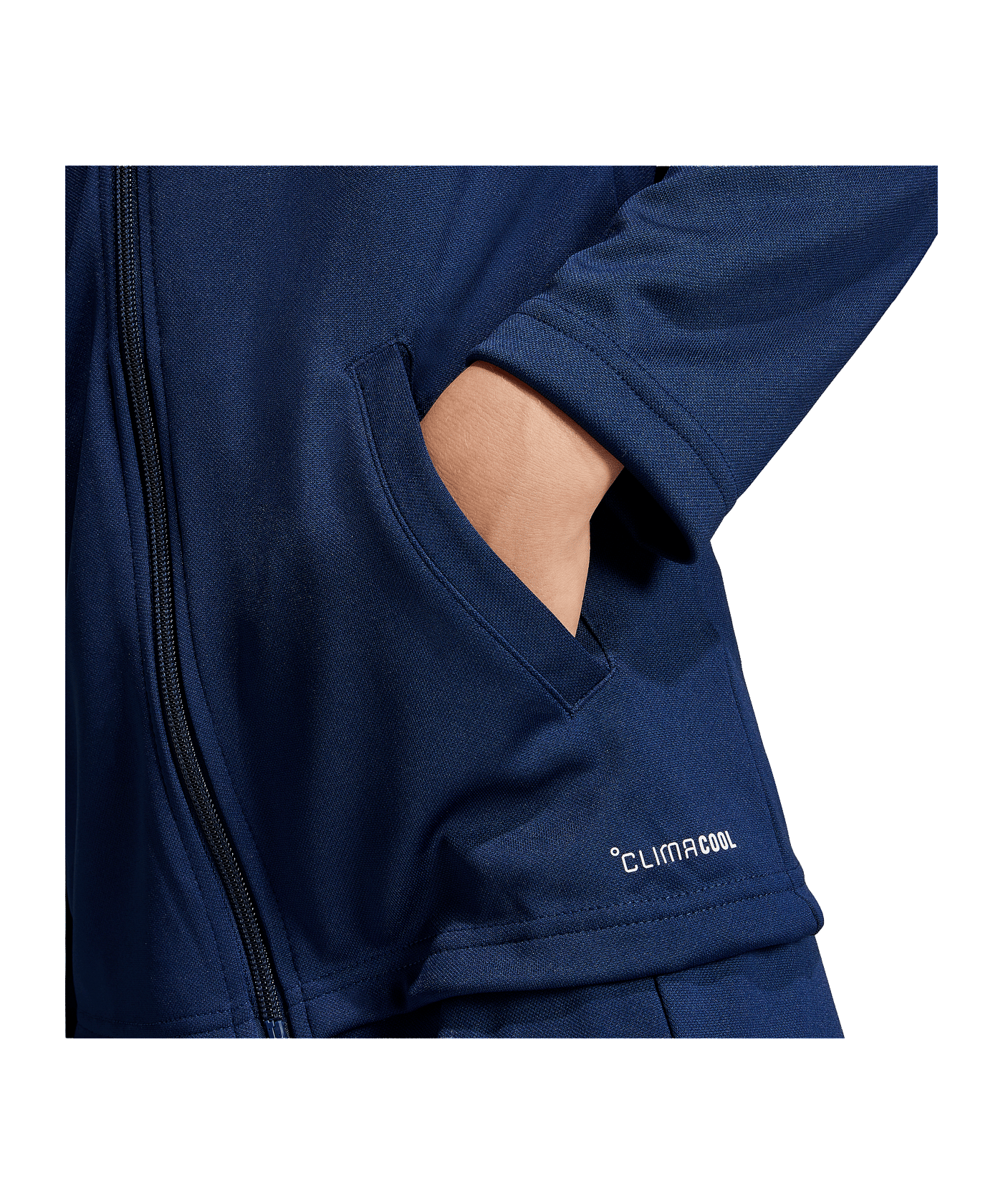 adidas Entrada 26 Trainingsjacke Kids Dunkelblau - weiss