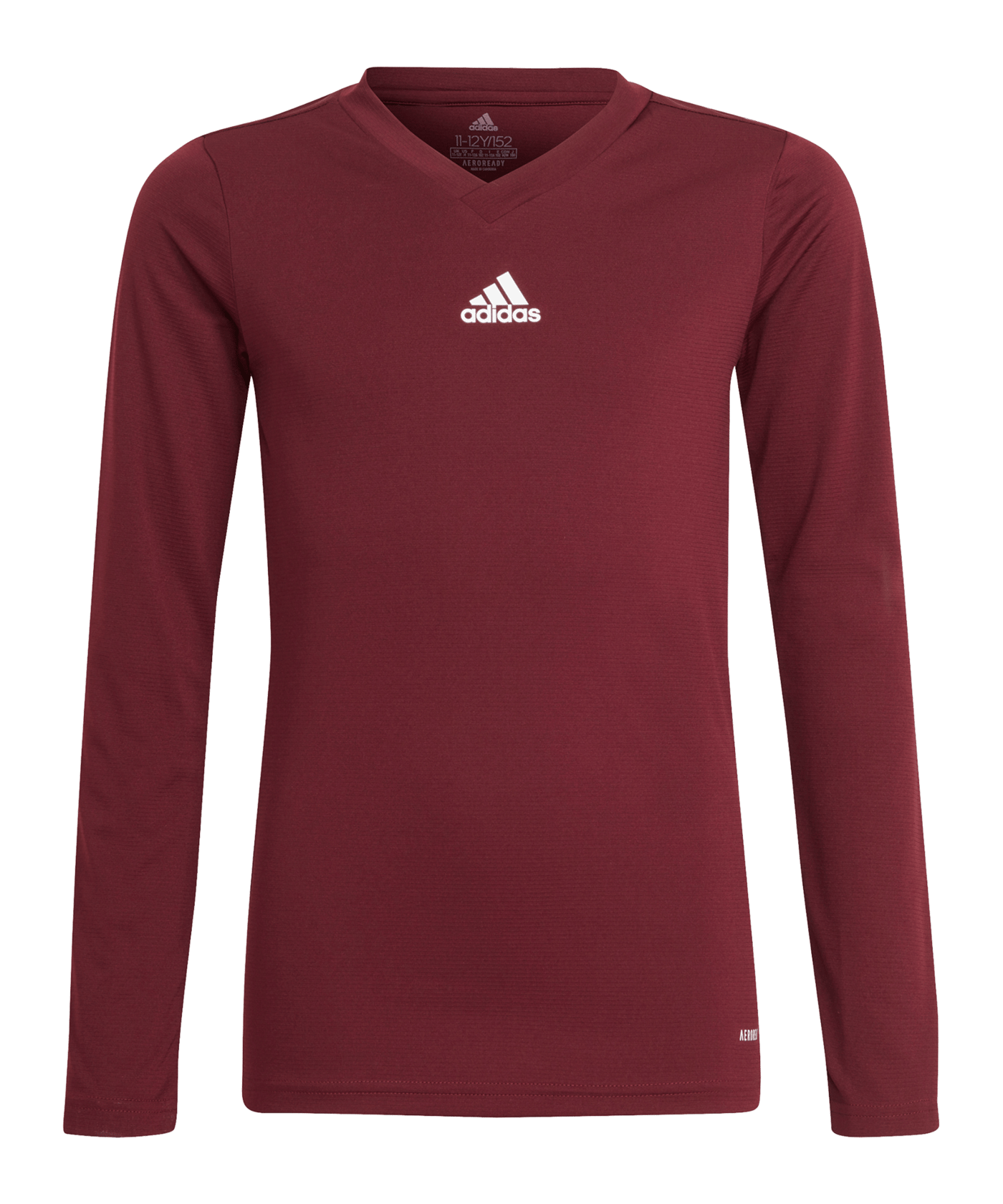 adidas Team Base Top langarm Kids Dunkelrot - rot