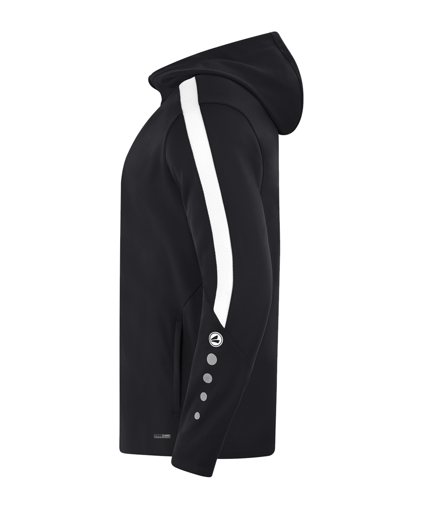 JAKO Power Kapuzenjacke Kids Schwarz Weiss F800 - schwarz
