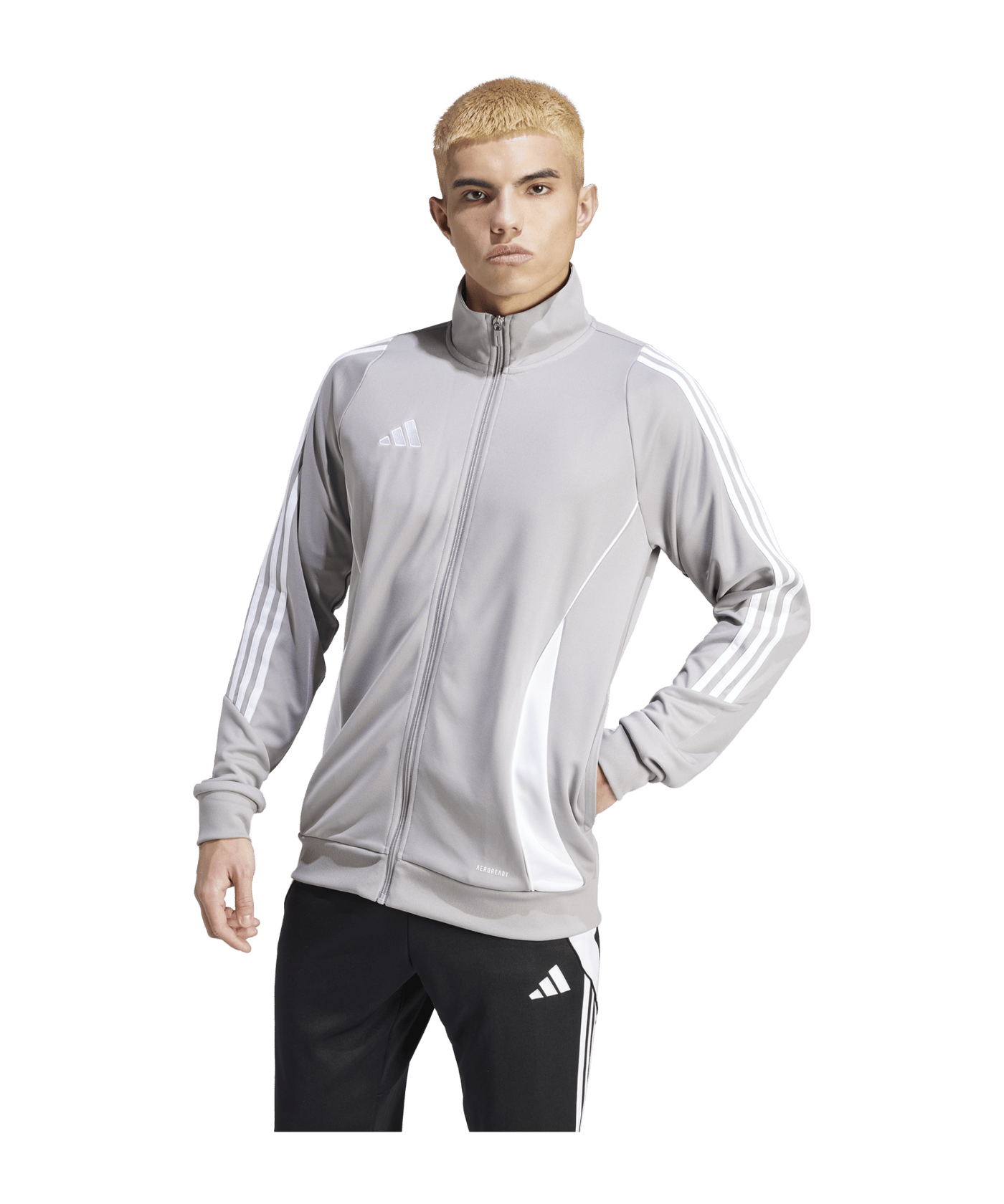 adidas Tiro 24 Trainingsjacke Grau Weiss - grau