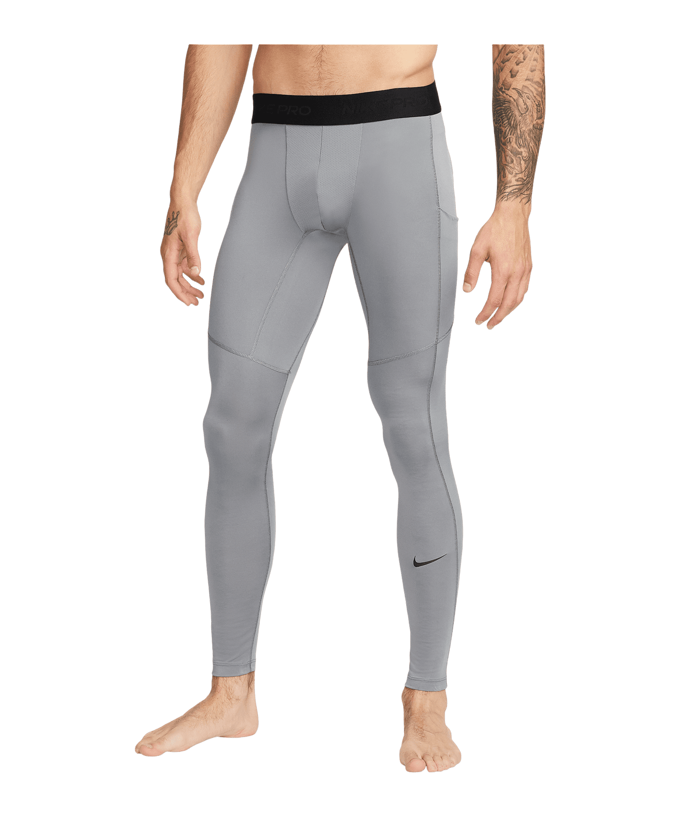 Nike Pro Training Tight Grau Schwarz F084 - grau