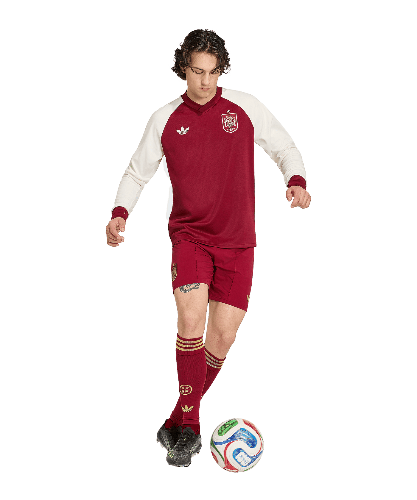 adidas FEF Spanien Prematch Sweatshirt WM 2026 Rot - rot