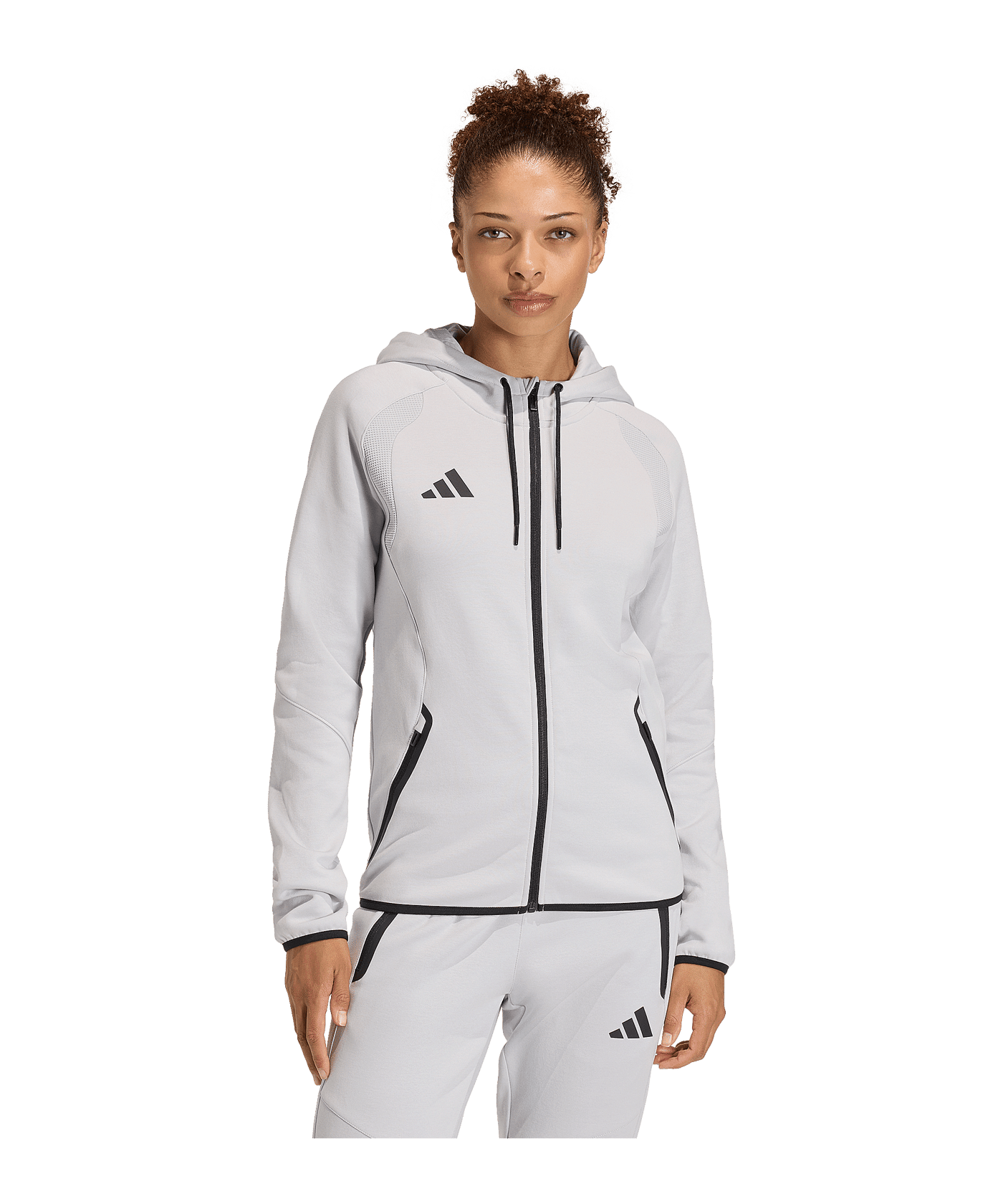 adidas Tiro Travel Hoody Damen Grau - grau
