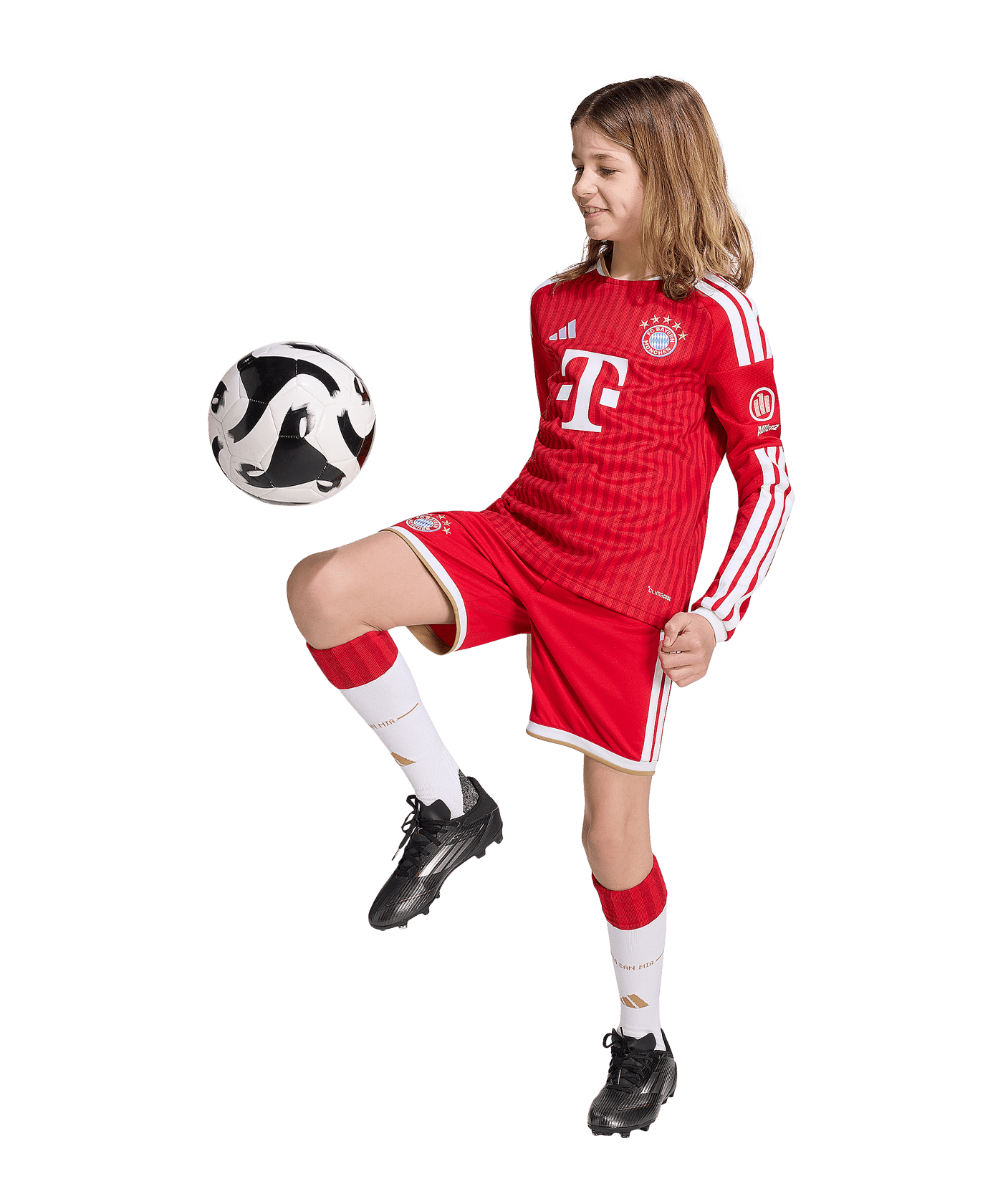 adidas FC Bayern München Trikot Langarm Home 2026/2027 Kids Rot - rot