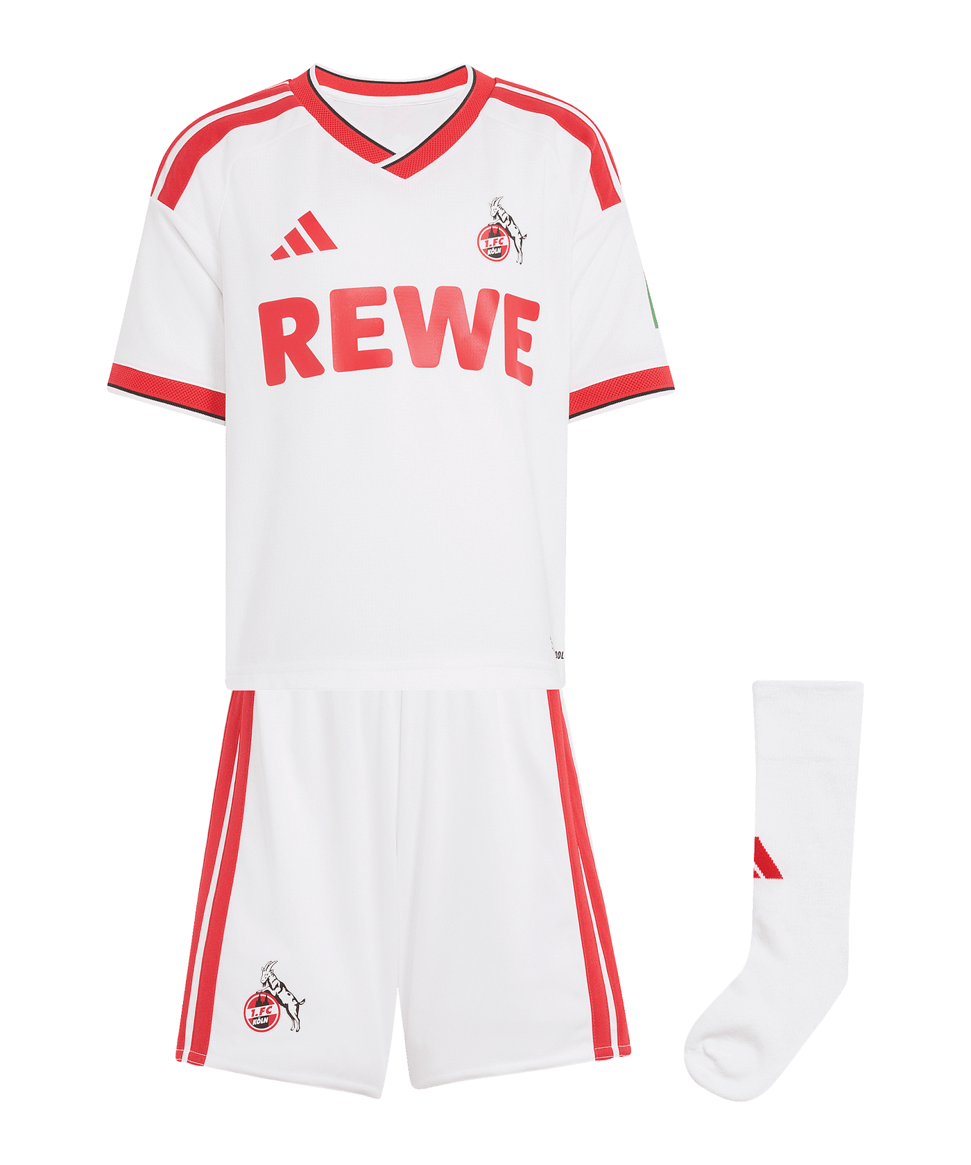 adidas 1. FC Köln Trikot Set Home 2026/2027 Kids Weiß - weiss