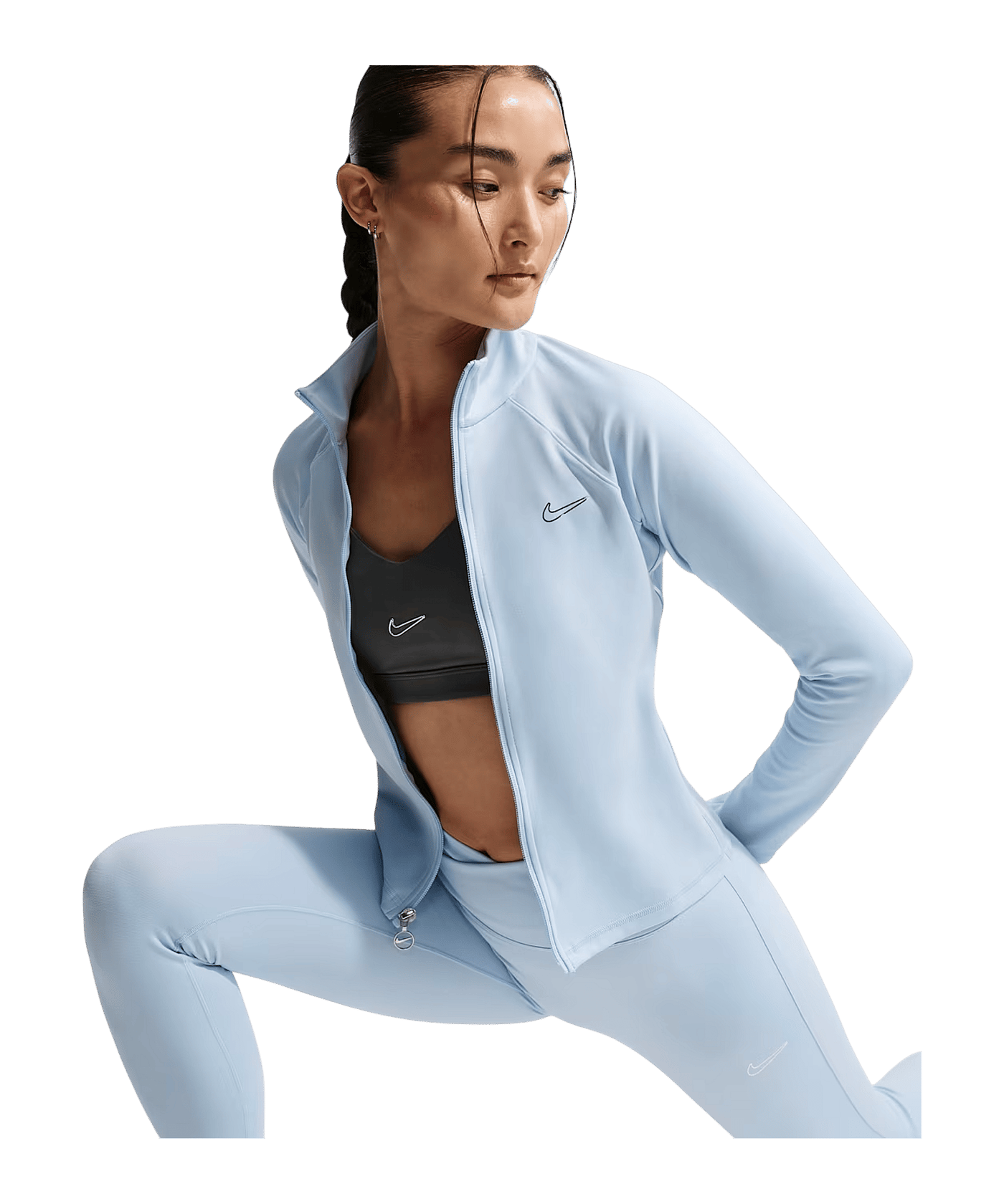 Nike Fitted Gloss Trainingsjacke Damen Blau F407 - blau