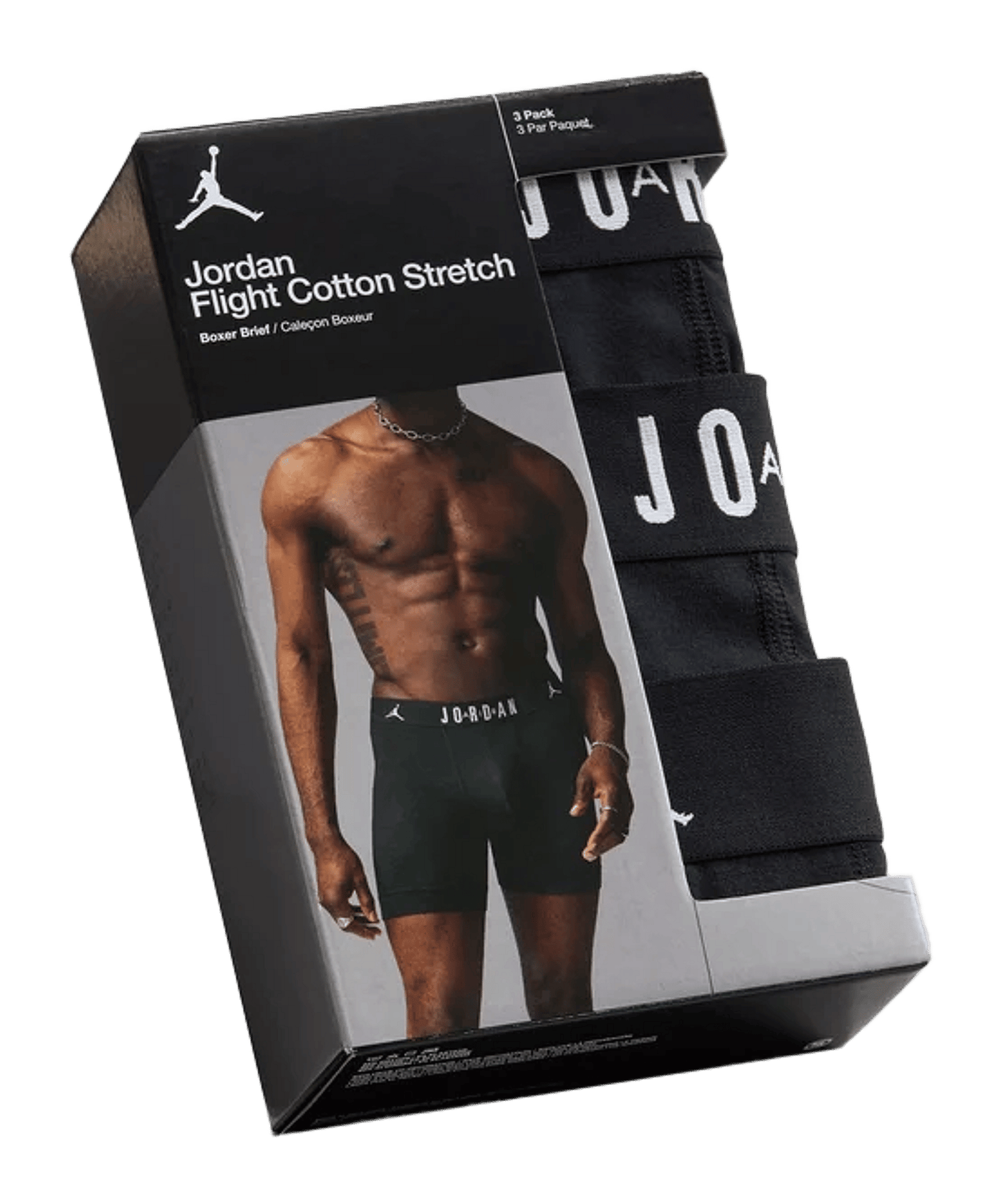 Jordan Flight Cotton Core 3PK Socken Schwarz F023 F023 - schwarz