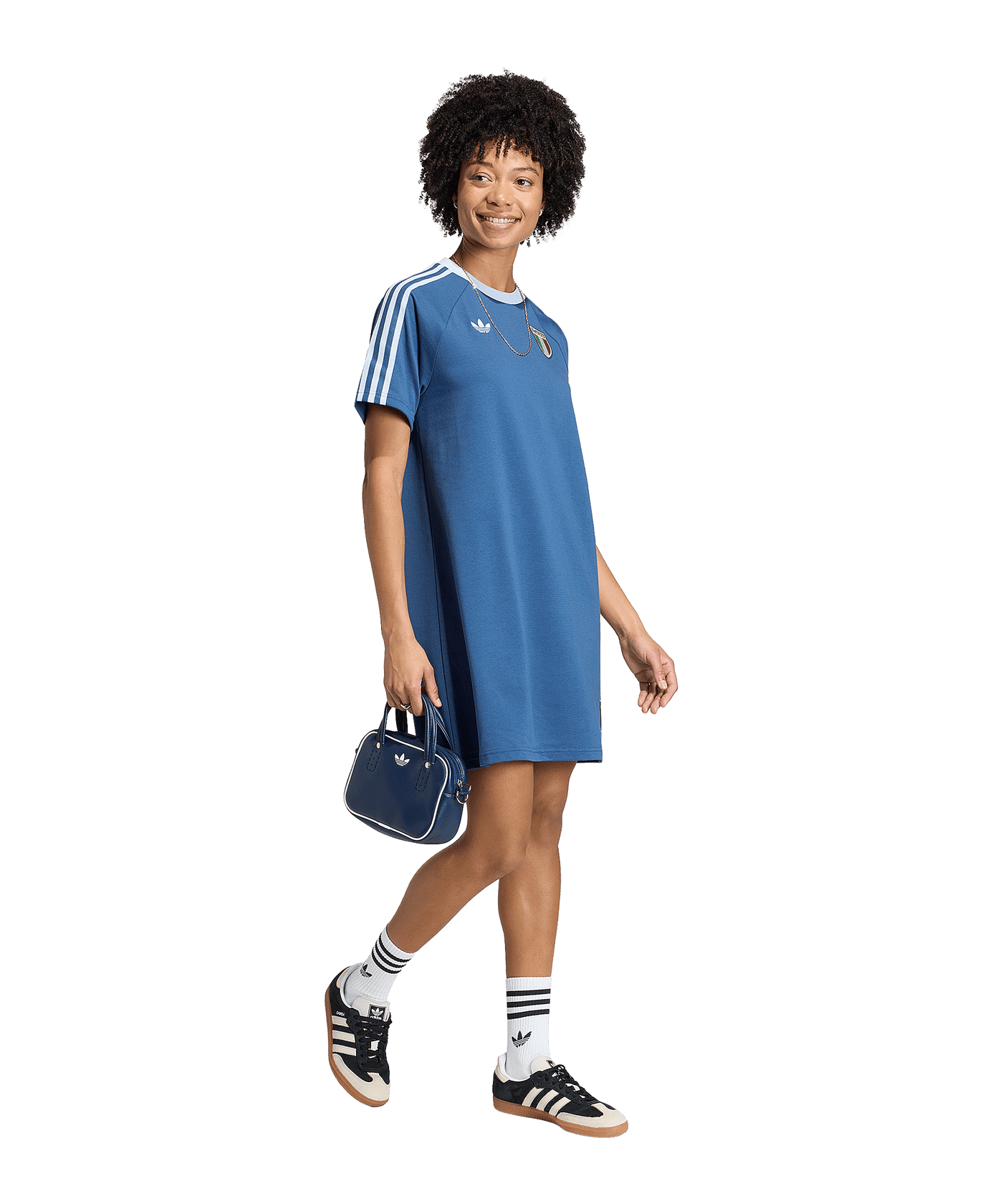 adidas FIGC Italien Originals Kleid Damen Blau - blau
