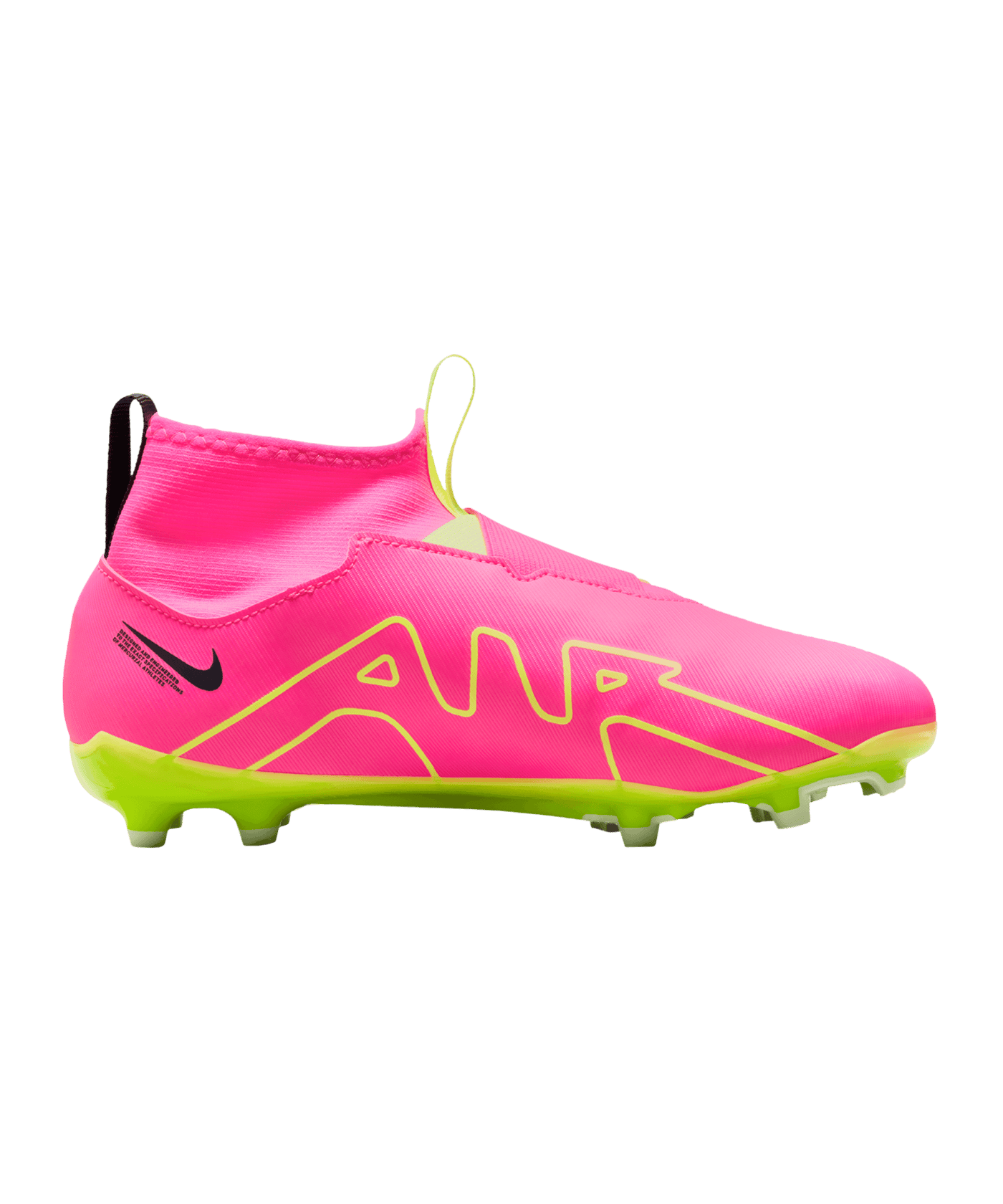 Nike Jr Air Zoom Mercurial Superfly IX Academy FG/MG Luminous Kids Pink Gelb F605 - rosa