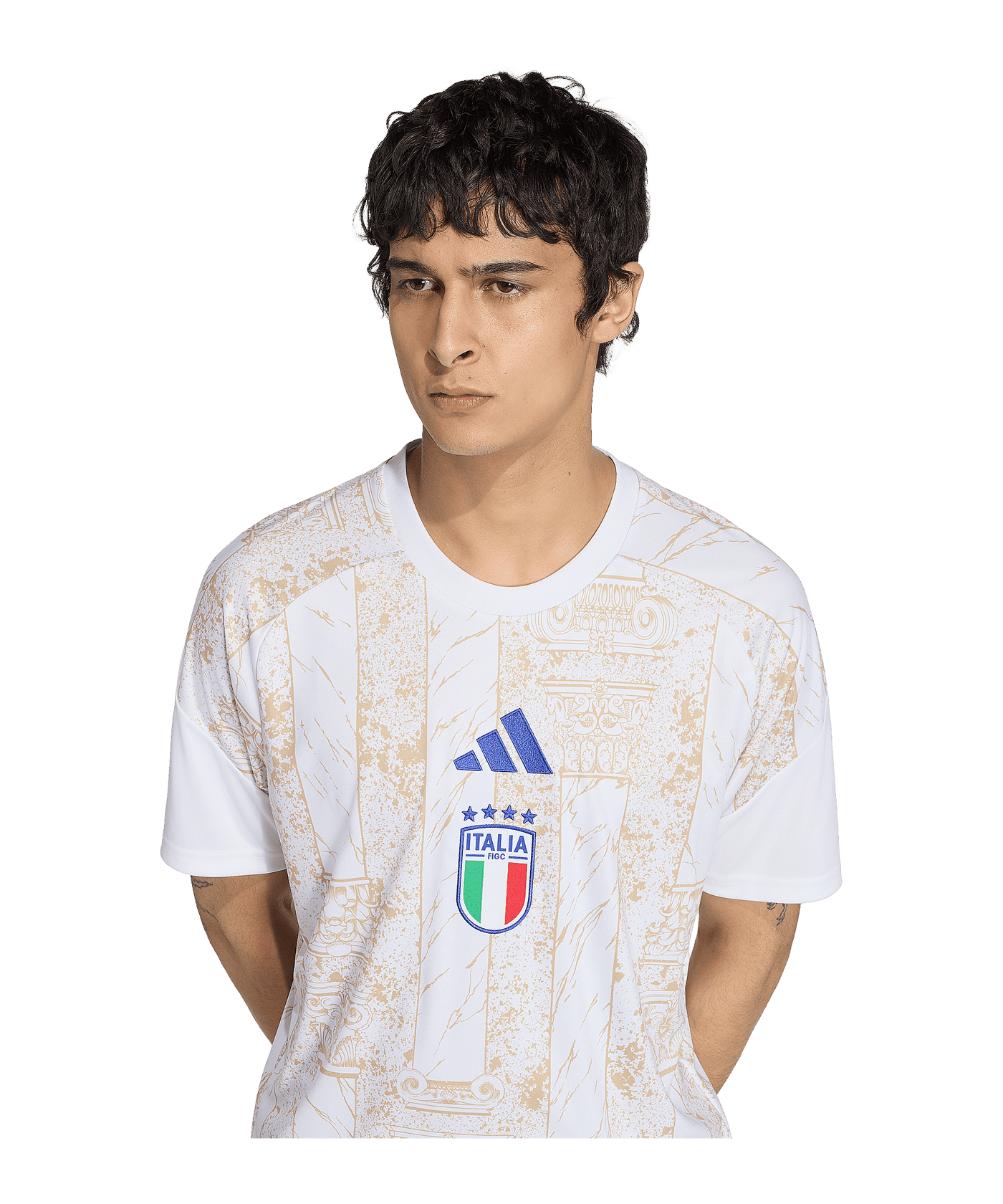 adidas FIGC Italien PRE T-Shirt Weiß - weiss