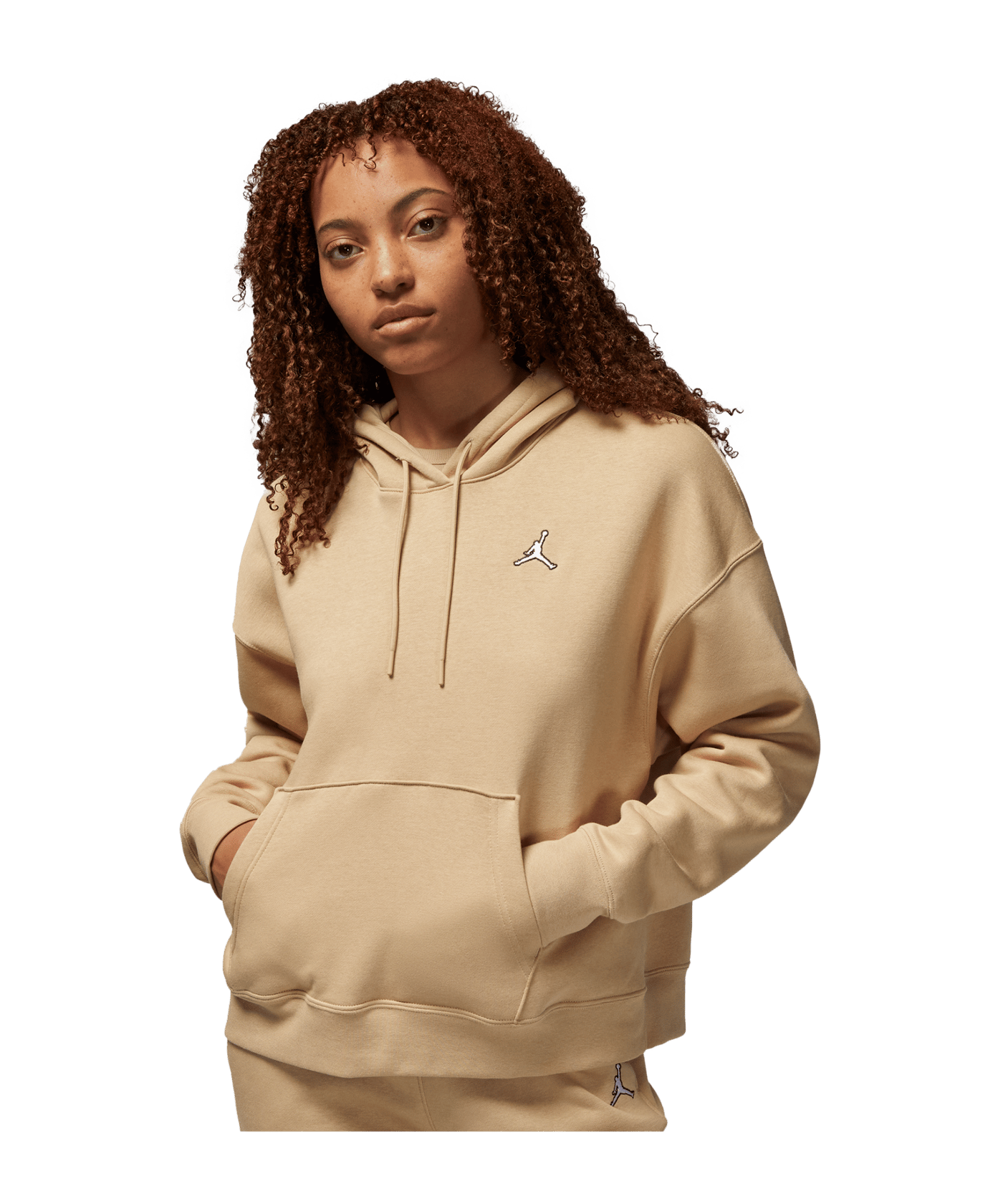 Jordan Brooklyn Hoody Damen Braun Weiss F277 - braun