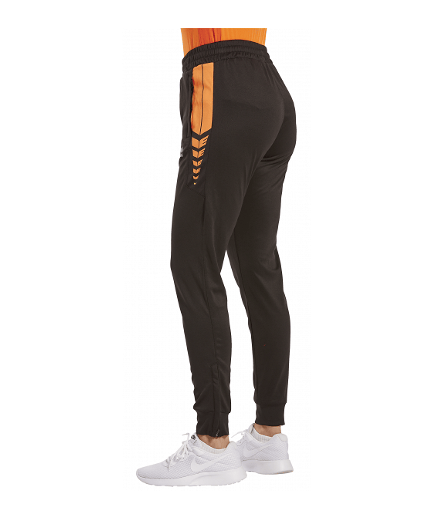Erima Six Wings Worker Hose Damen Schwarz Orange - schwarz